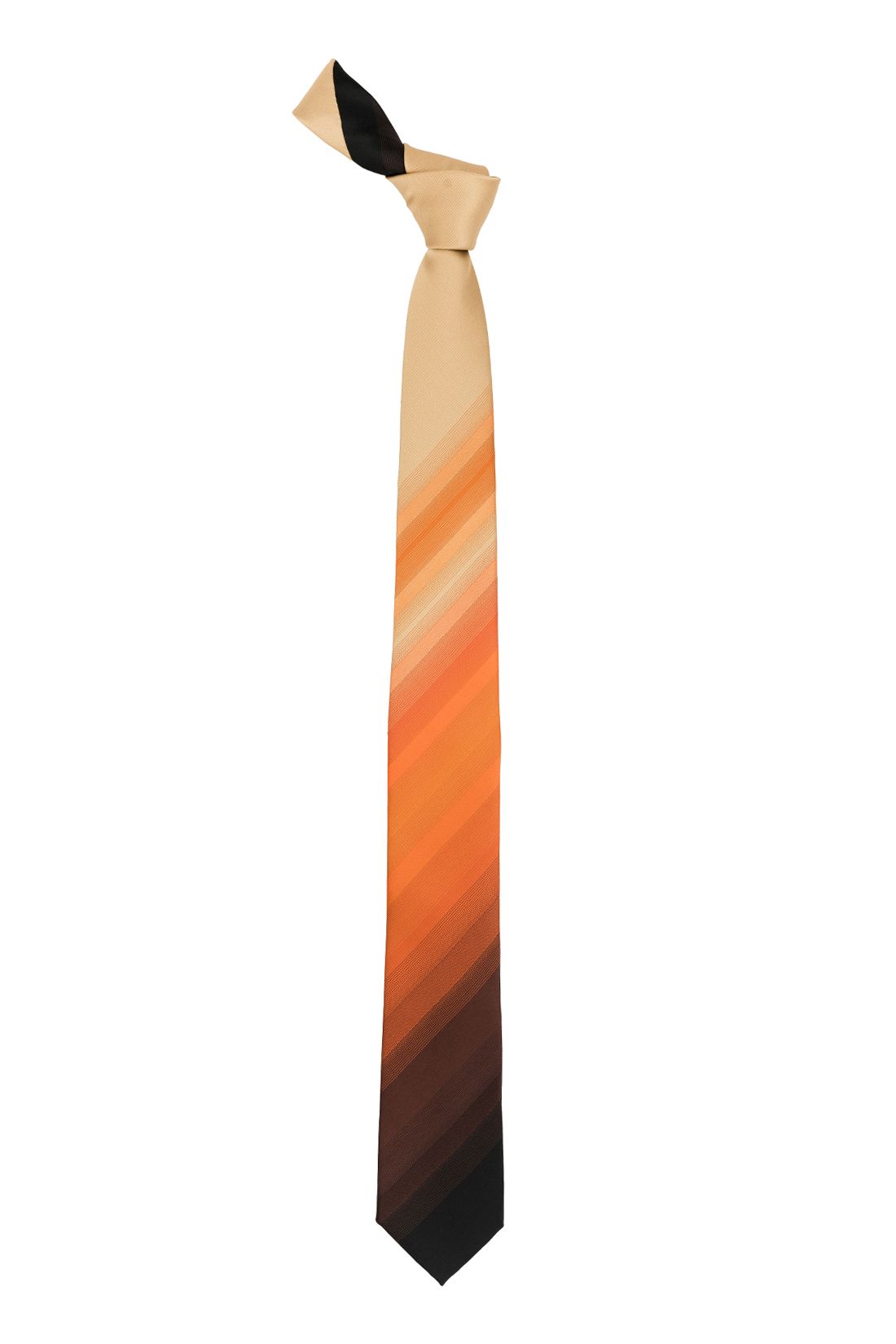 Orange Gradient Microfiber Necktie for Men