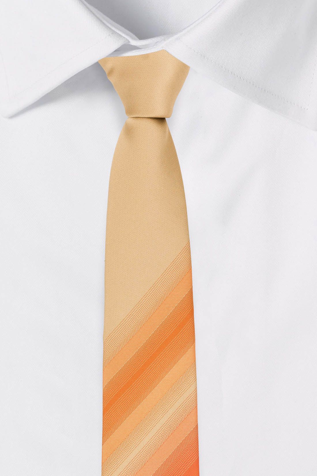 Orange Gradient Microfiber Necktie for Men