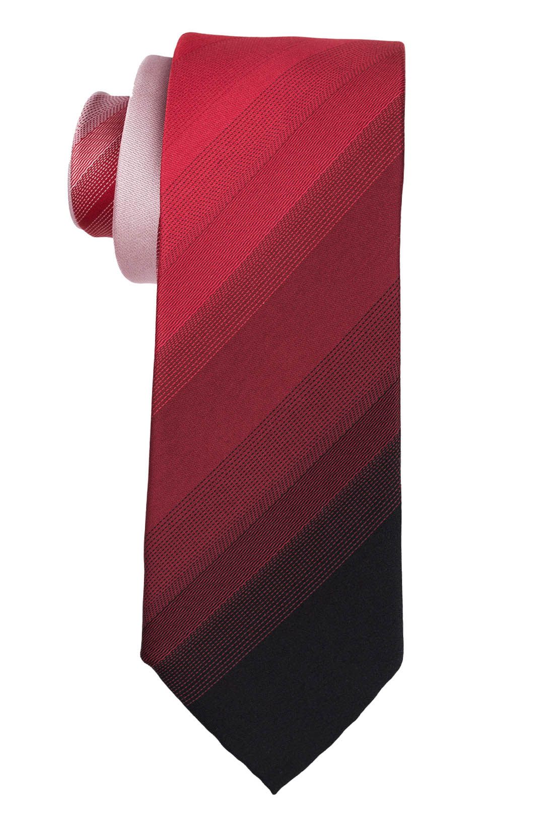 Red Gradient Microfiber Necktie for Men
