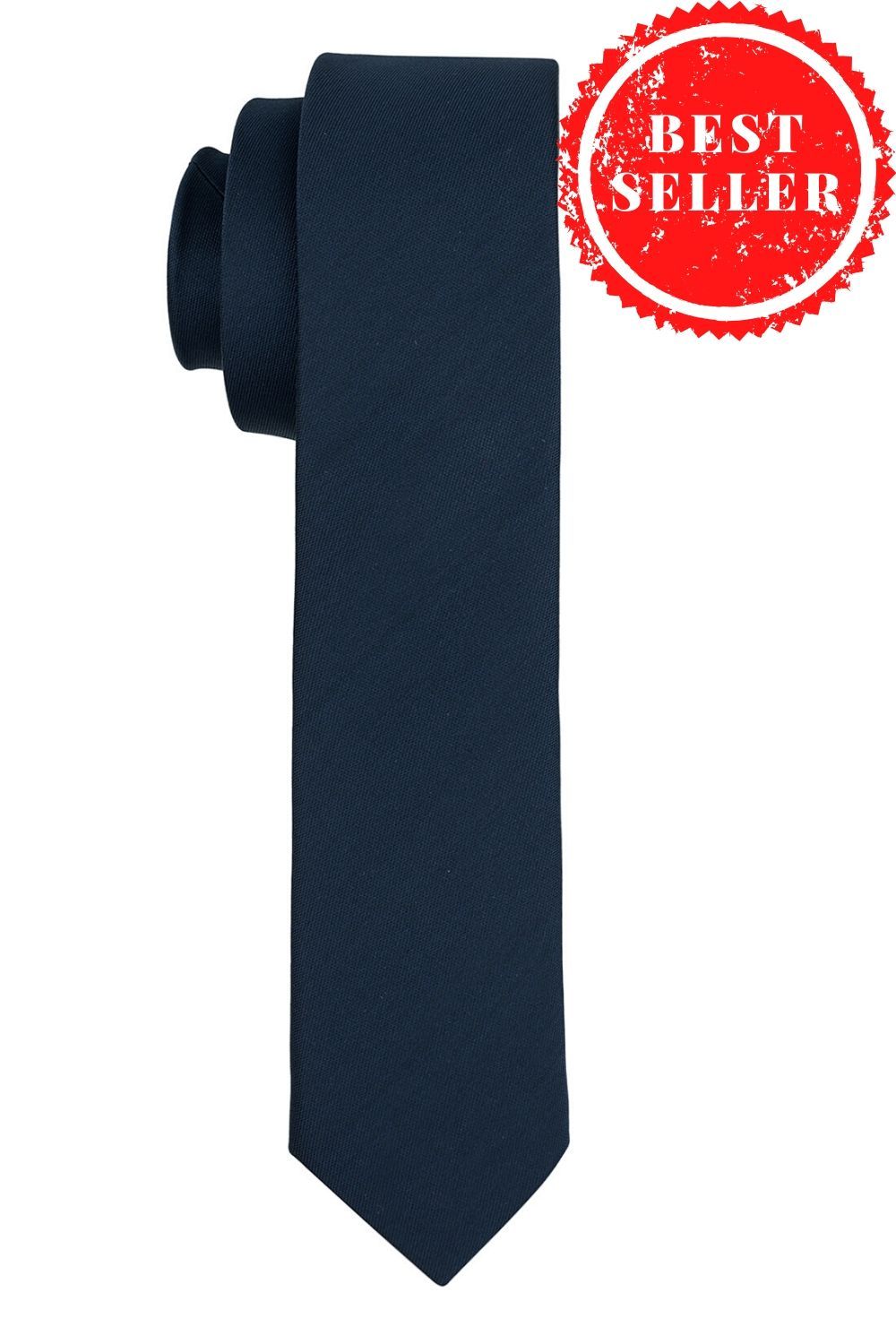 Blue Solid Microfiber Necktie for Men