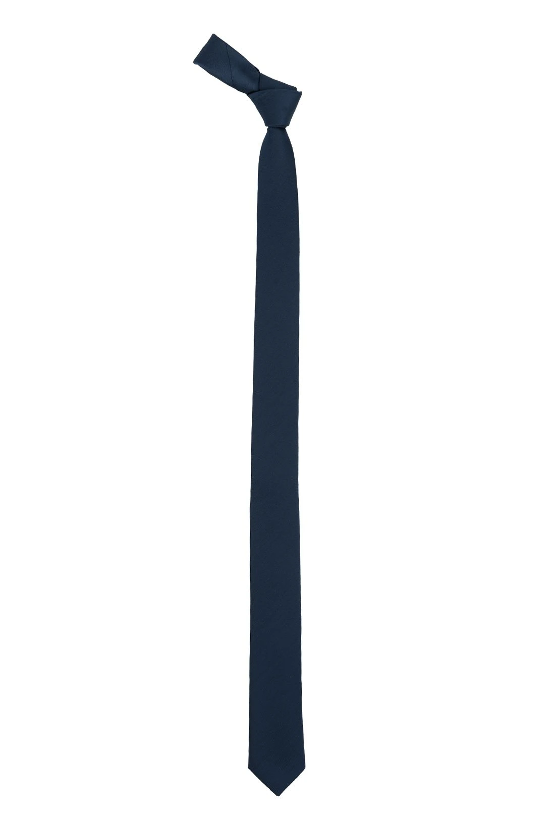 Blue Solid Microfiber Necktie for Men