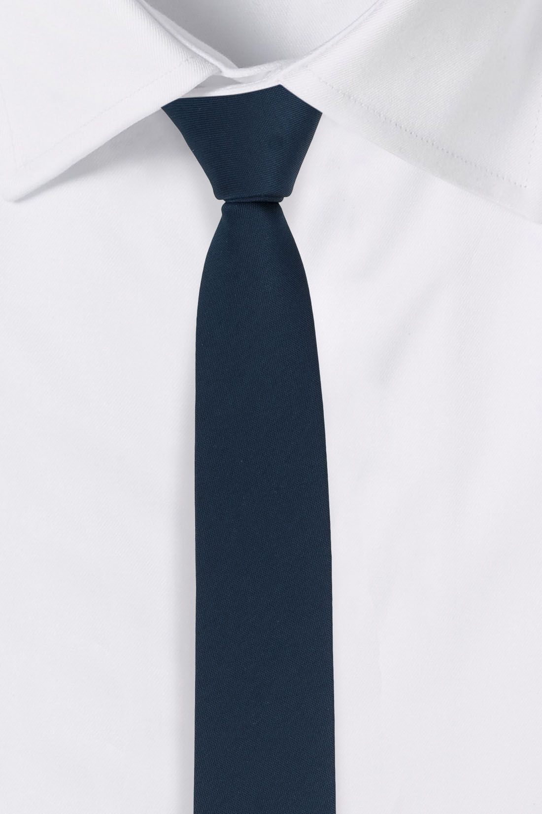 Blue Solid Microfiber Necktie for Men