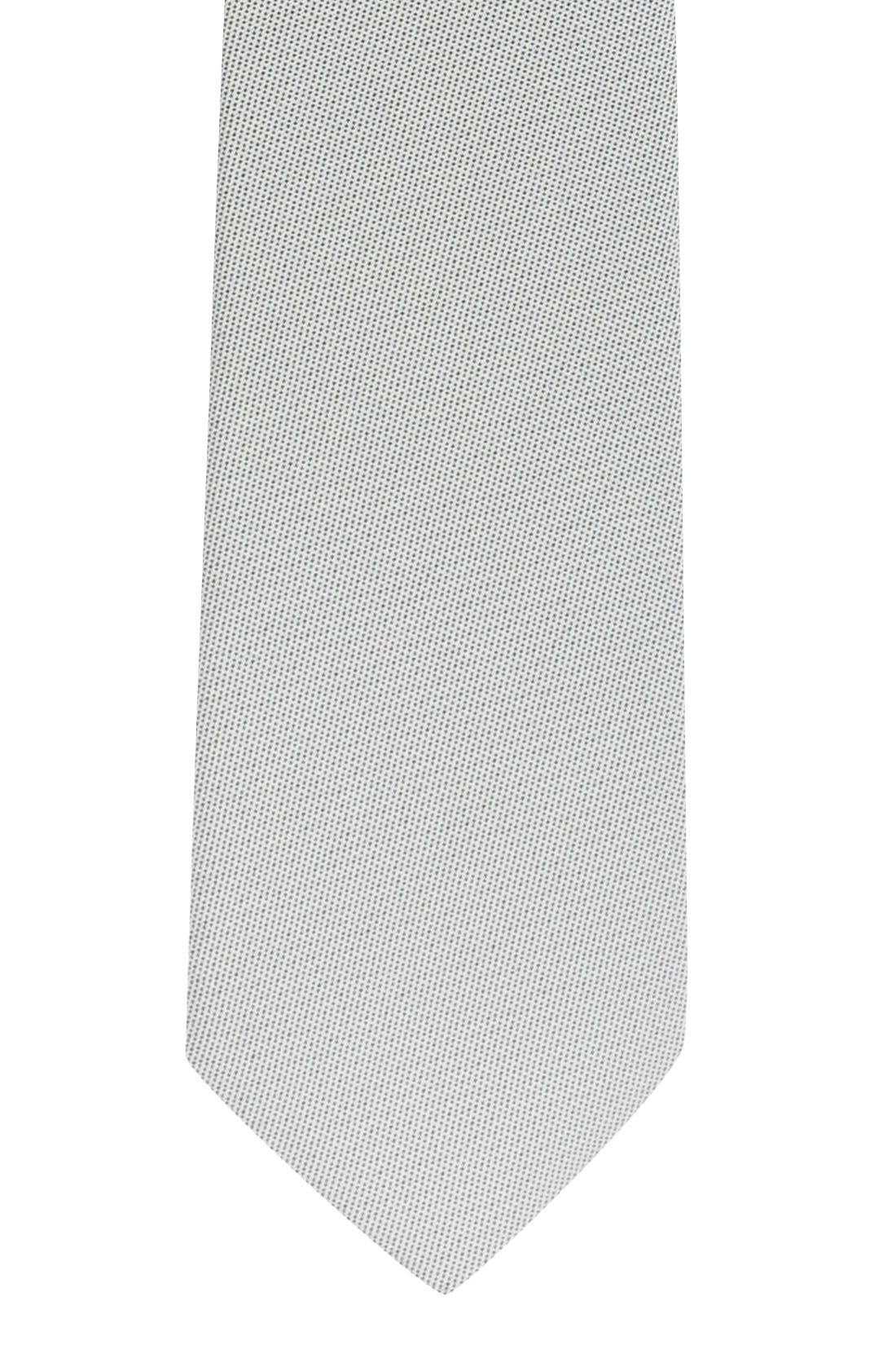 Grey Solid Microfiber Necktie for Men