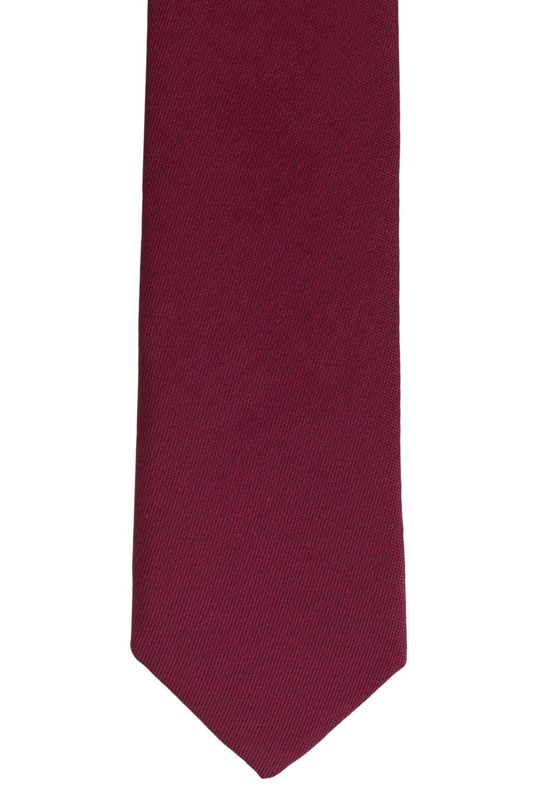 Red Solid Microfiber Necktie for Men