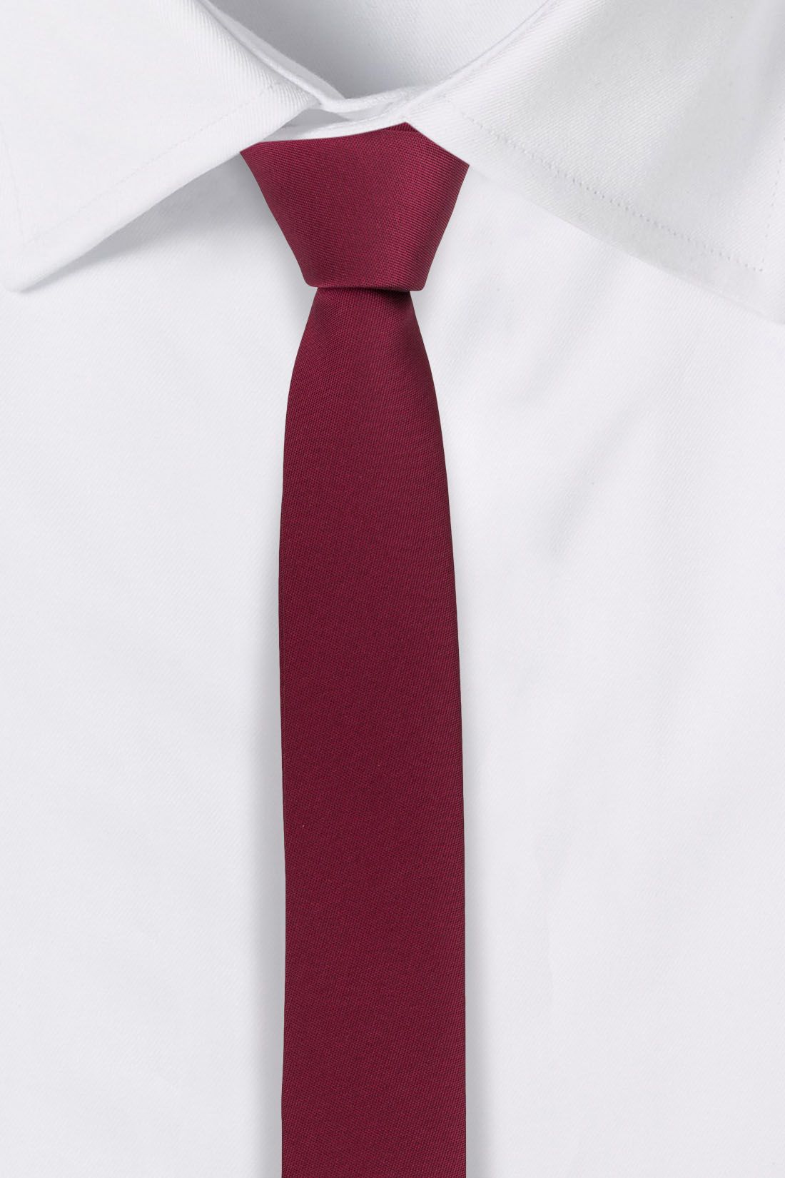 Red Solid Microfiber Necktie for Men
