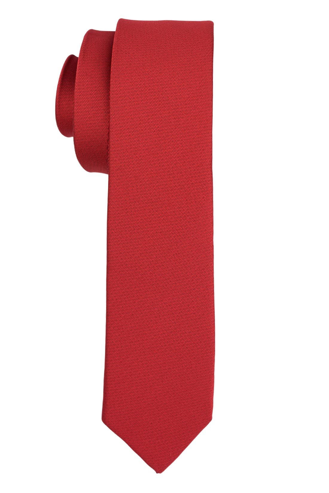 Red Solid Microfiber Necktie for Men