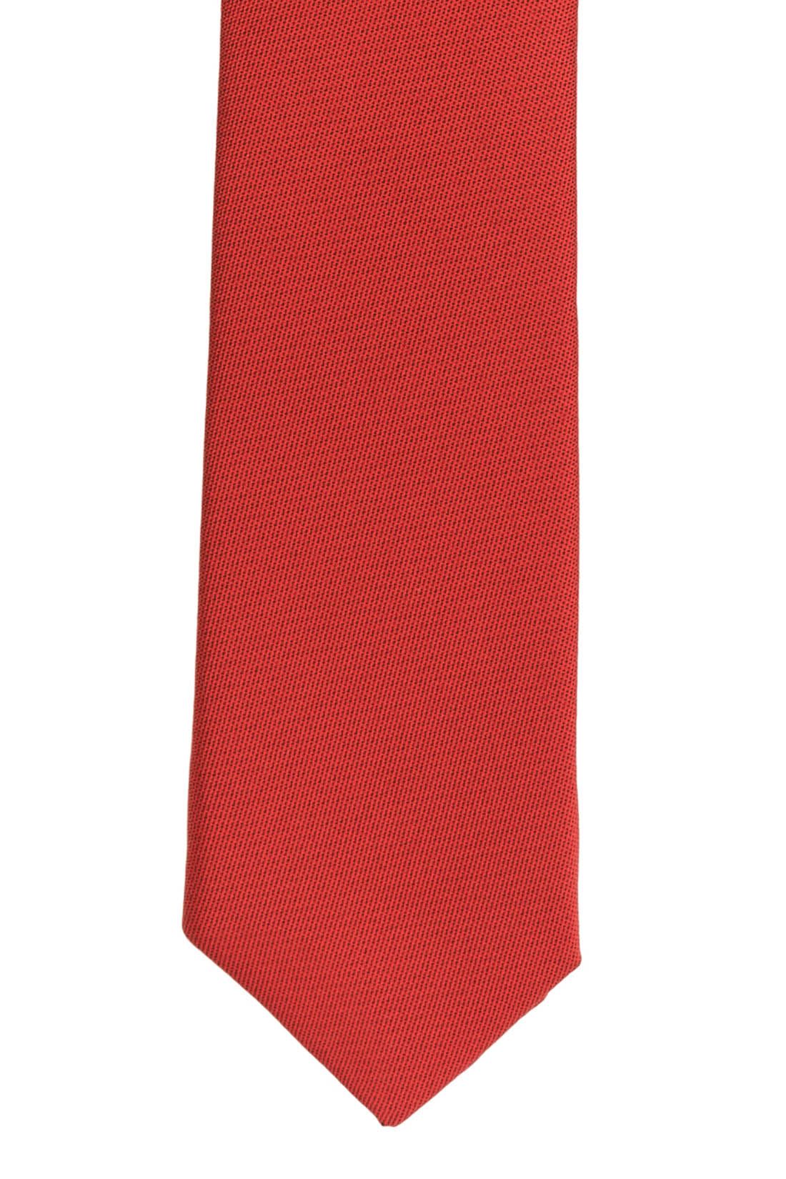 Red Solid Microfiber Necktie for Men