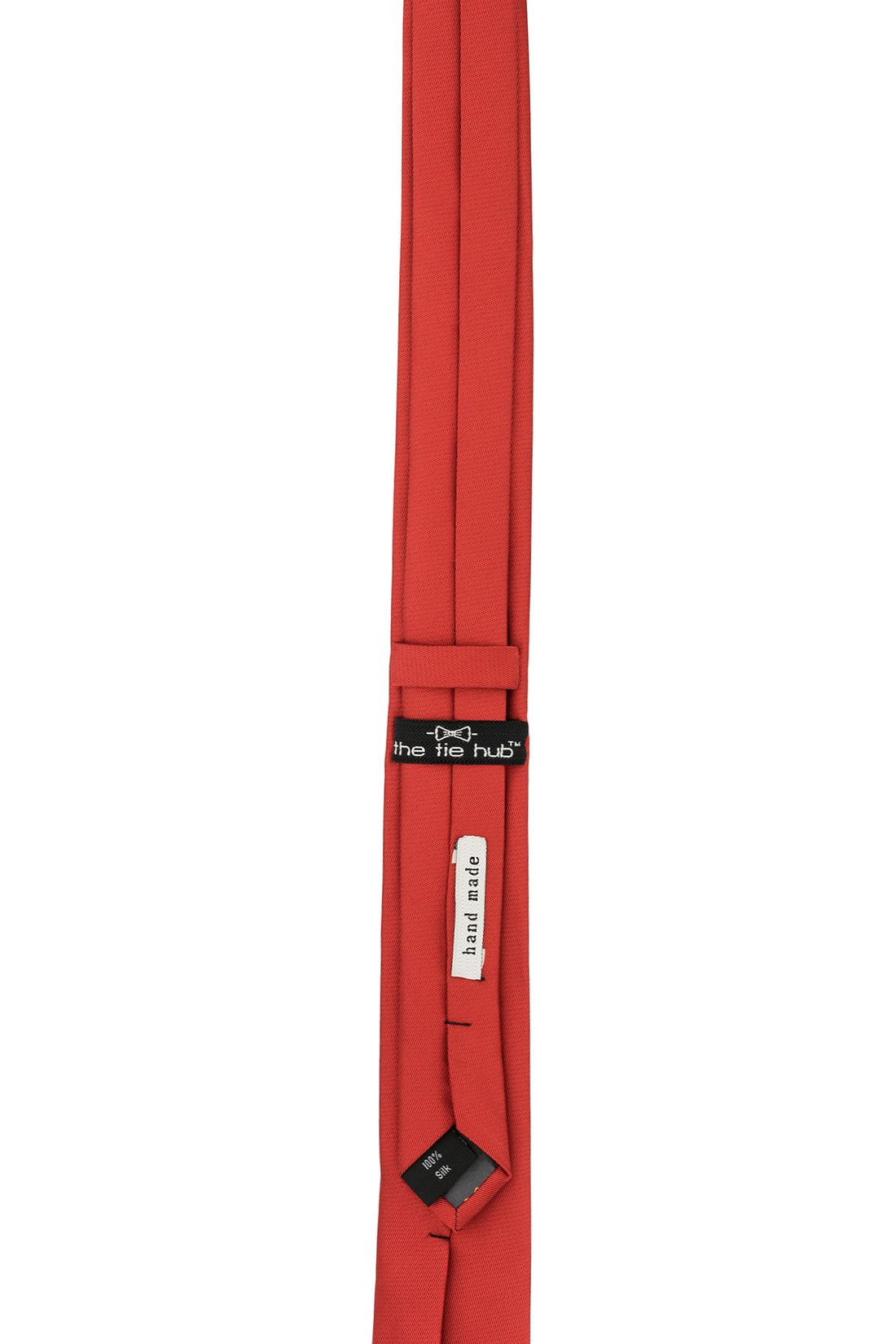 Red Solid Microfiber Necktie for Men