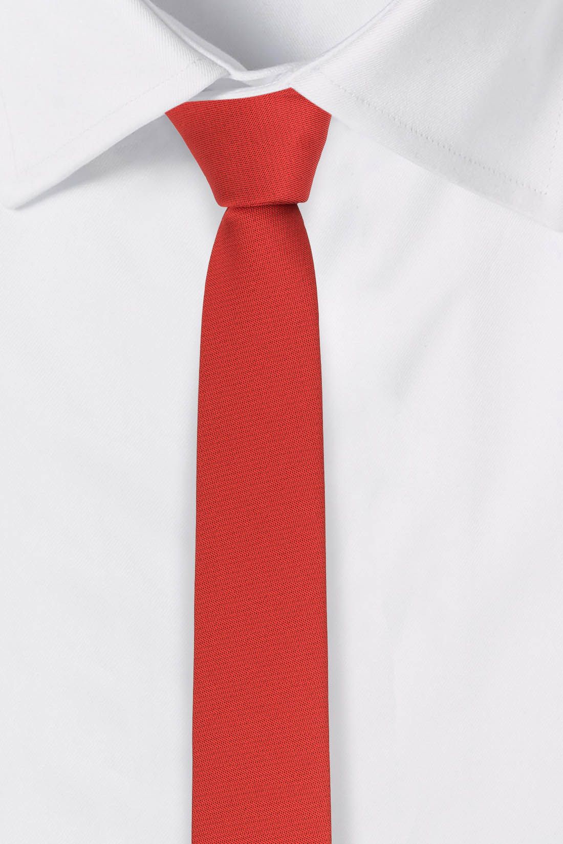 Red Solid Microfiber Necktie for Men