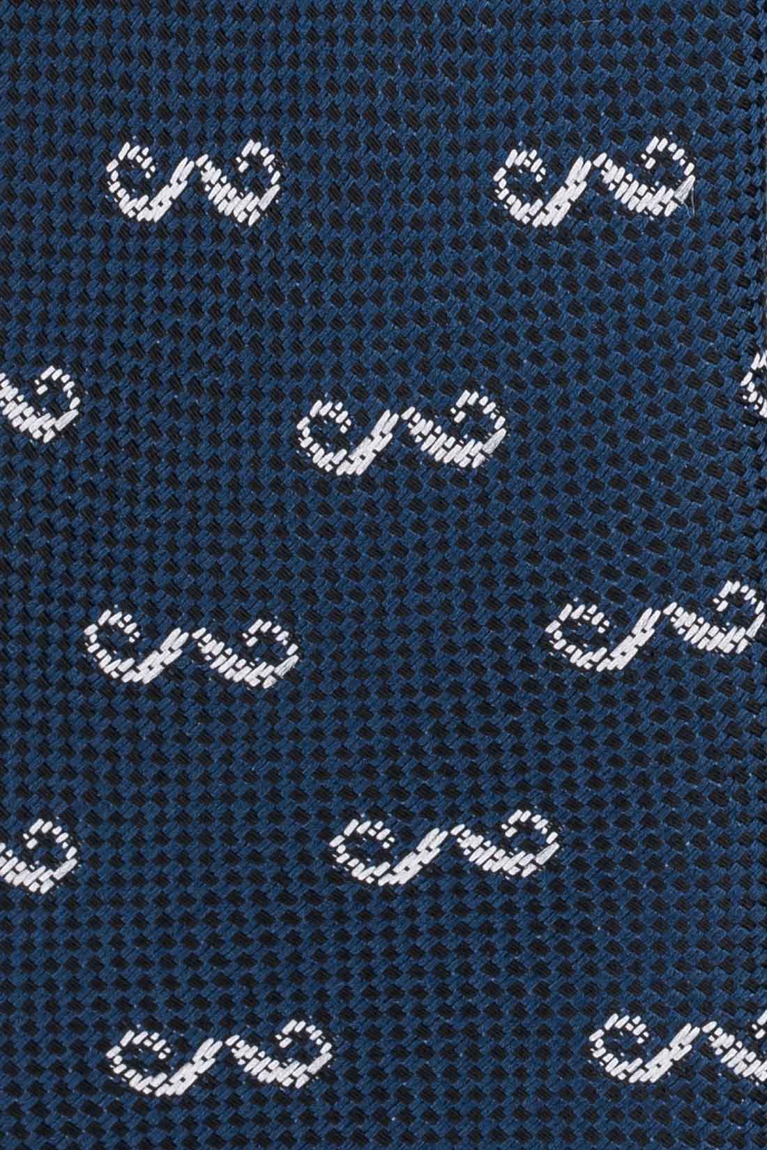 Blue Conversational Microfiber Necktie for Men