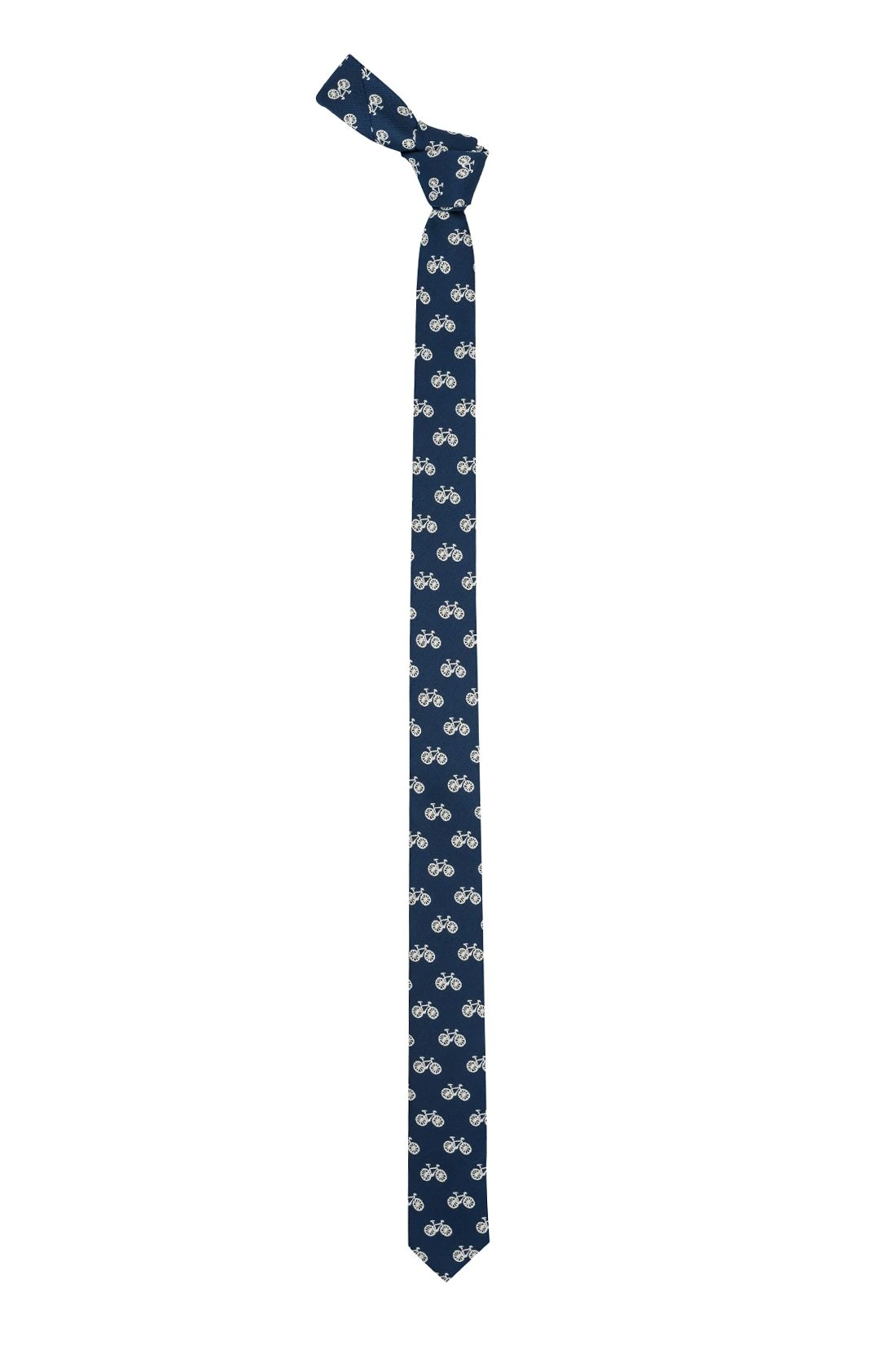 Blue Conversational Microfiber Necktie for Men