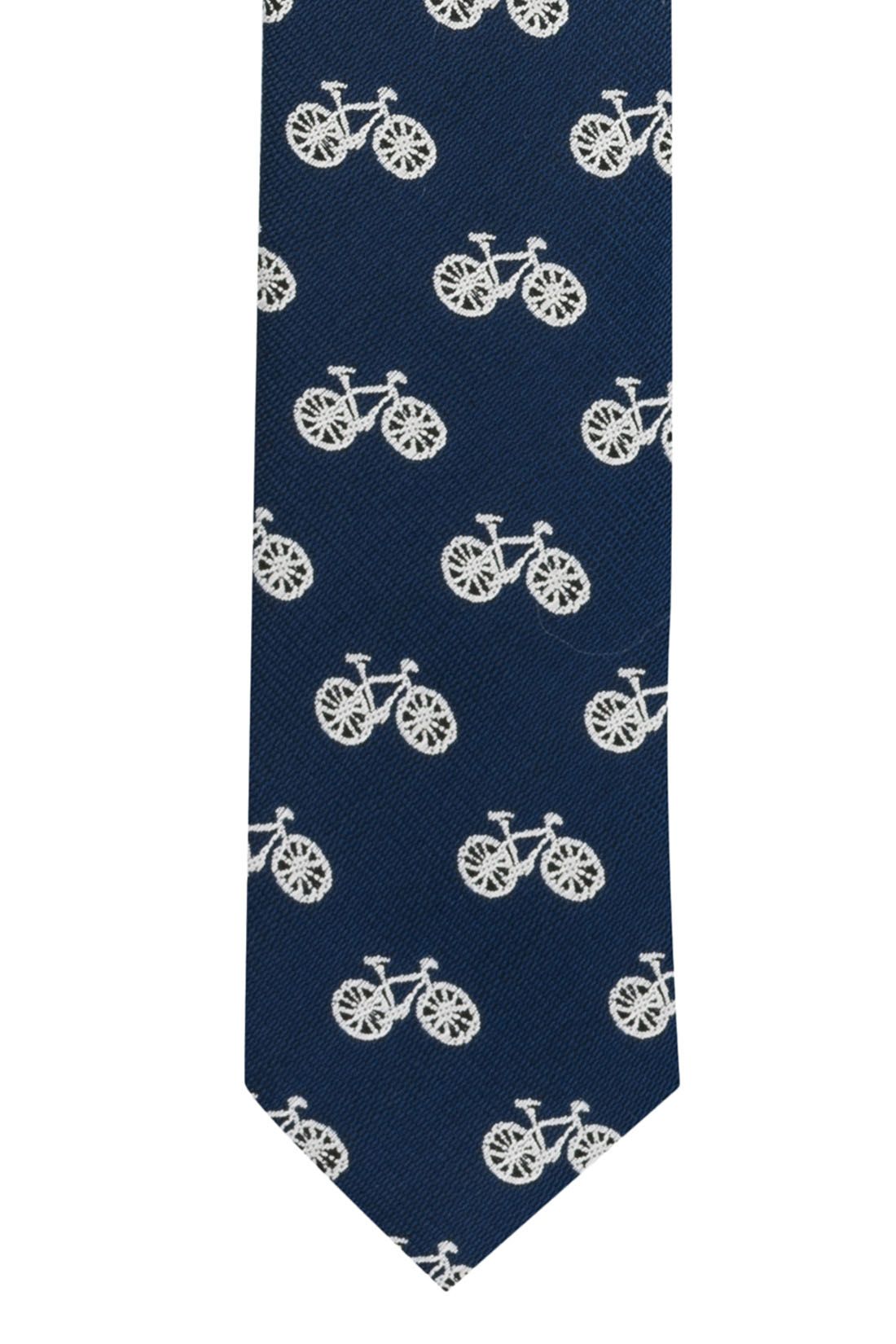 Blue Conversational Microfiber Necktie for Men