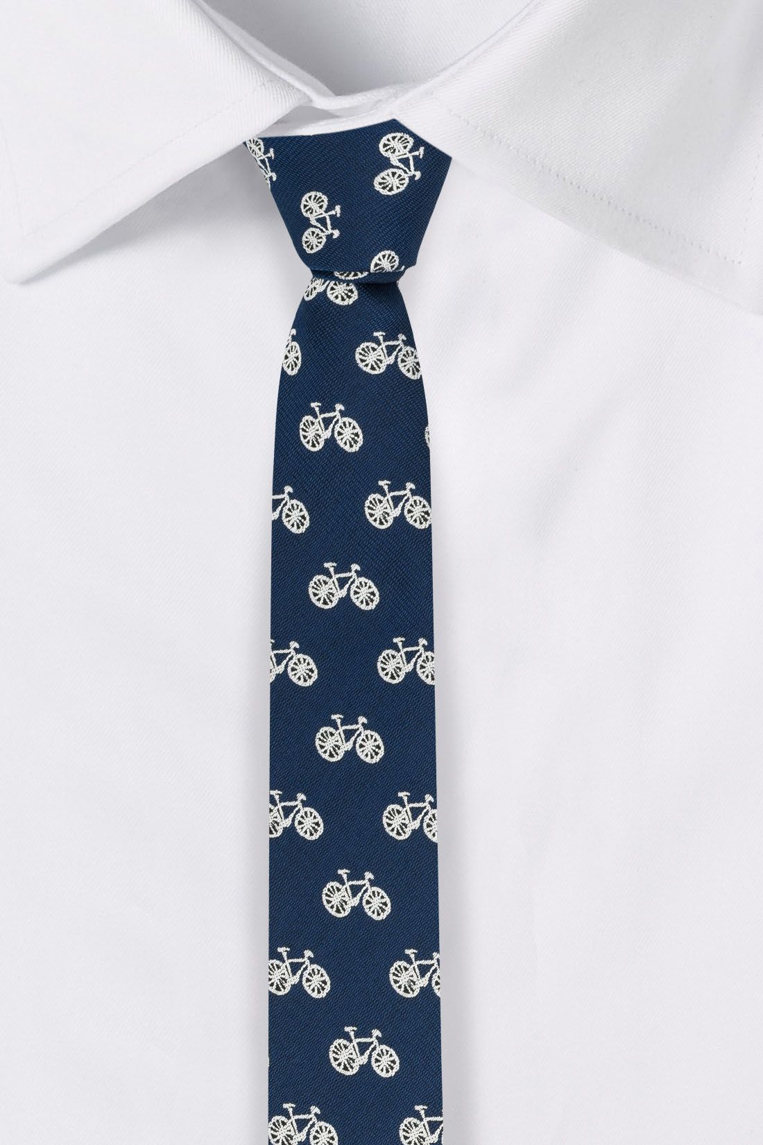 Blue Conversational Microfiber Necktie for Men