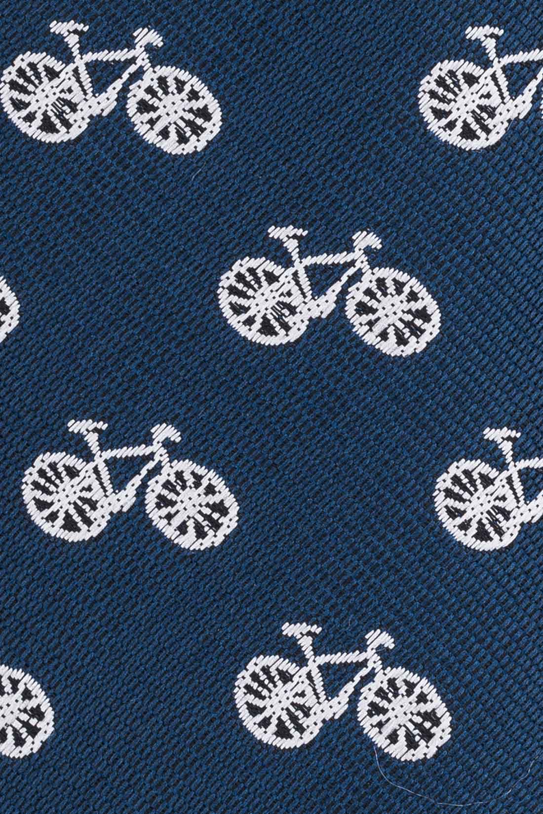 Blue Conversational Microfiber Necktie for Men
