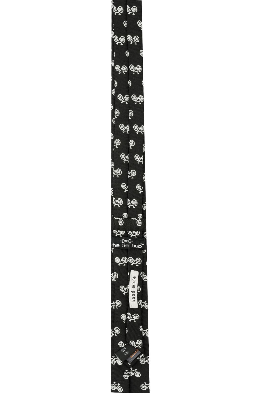 Black Conversational Microfiber Necktie for Men