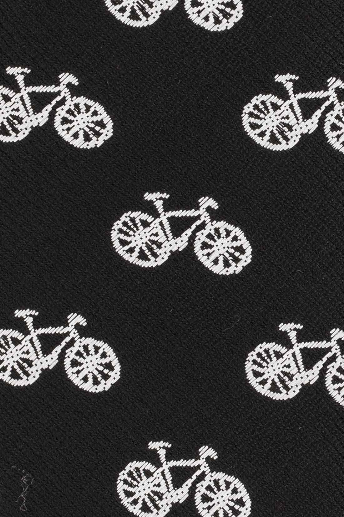 Black Conversational Microfiber Necktie for Men