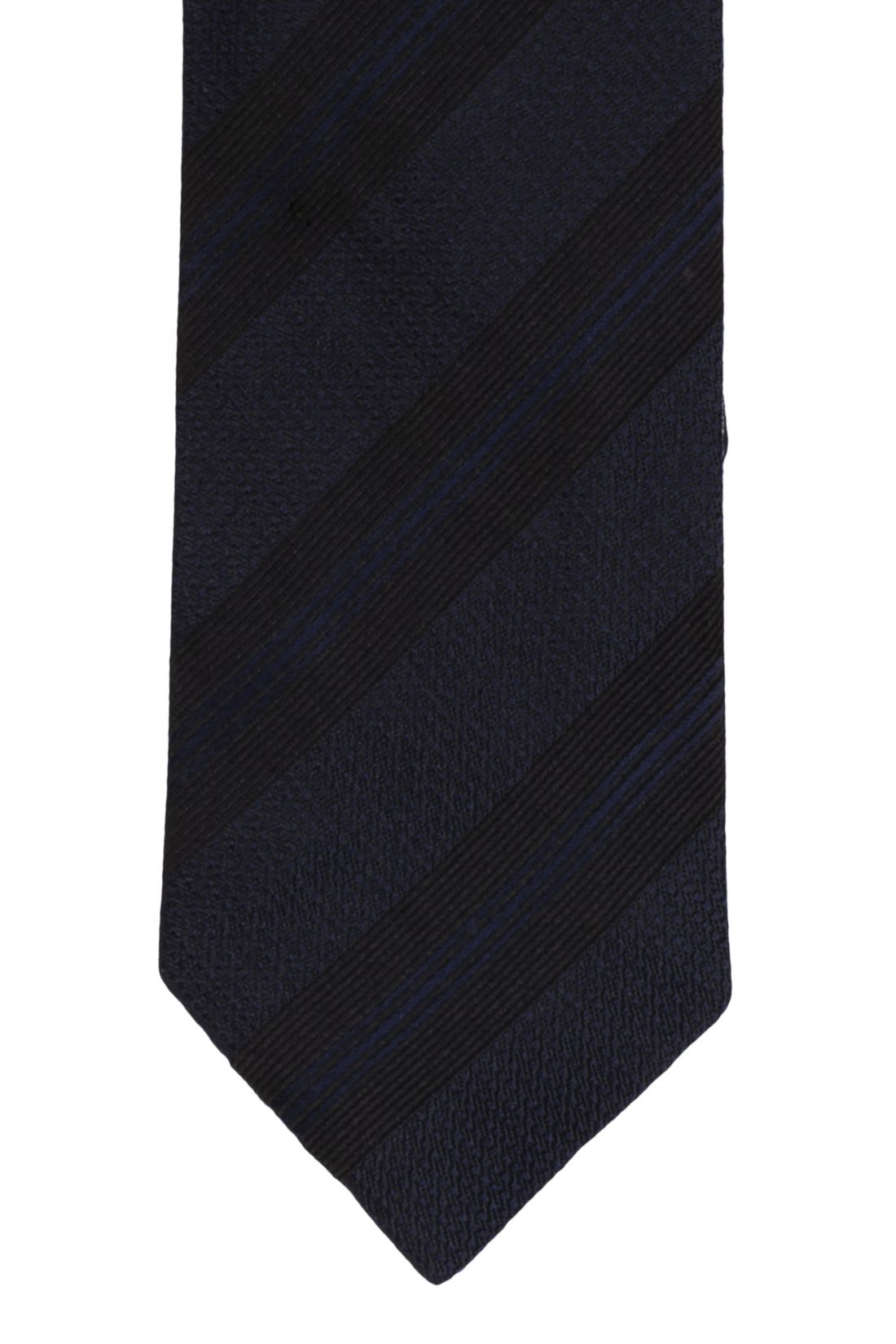 Blue Geometric Reversible Silk Necktie for Men