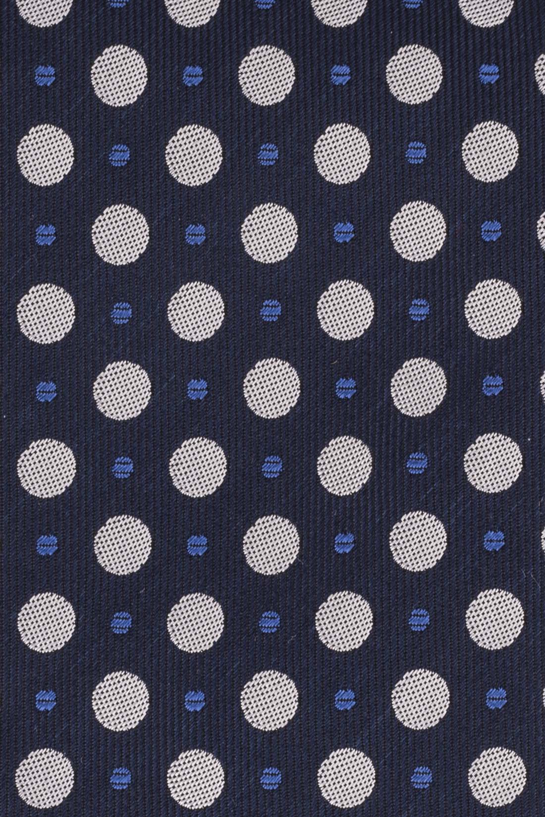 Blue Geometric Reversible Silk Necktie for Men