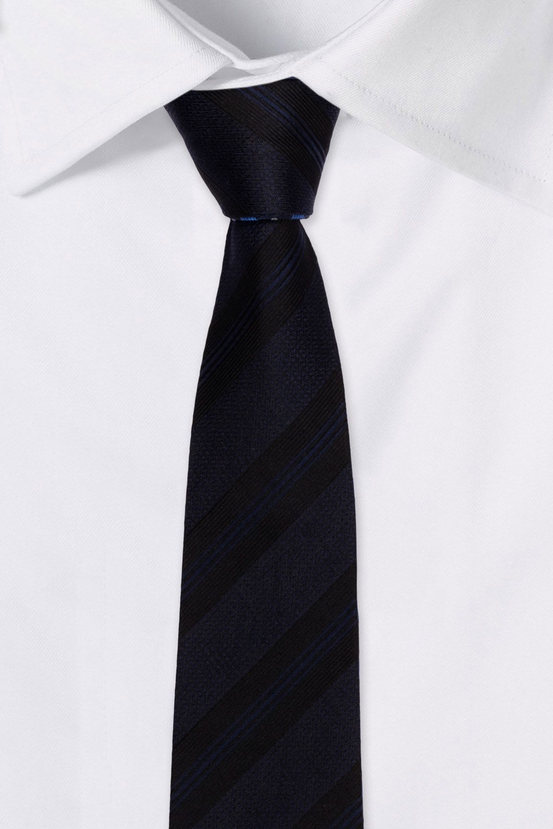 Blue Geometric Reversible Silk Necktie for Men