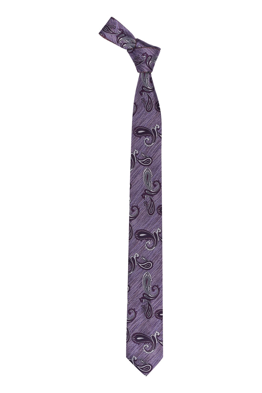Purple Paisley Reversible Silk Necktie for Men