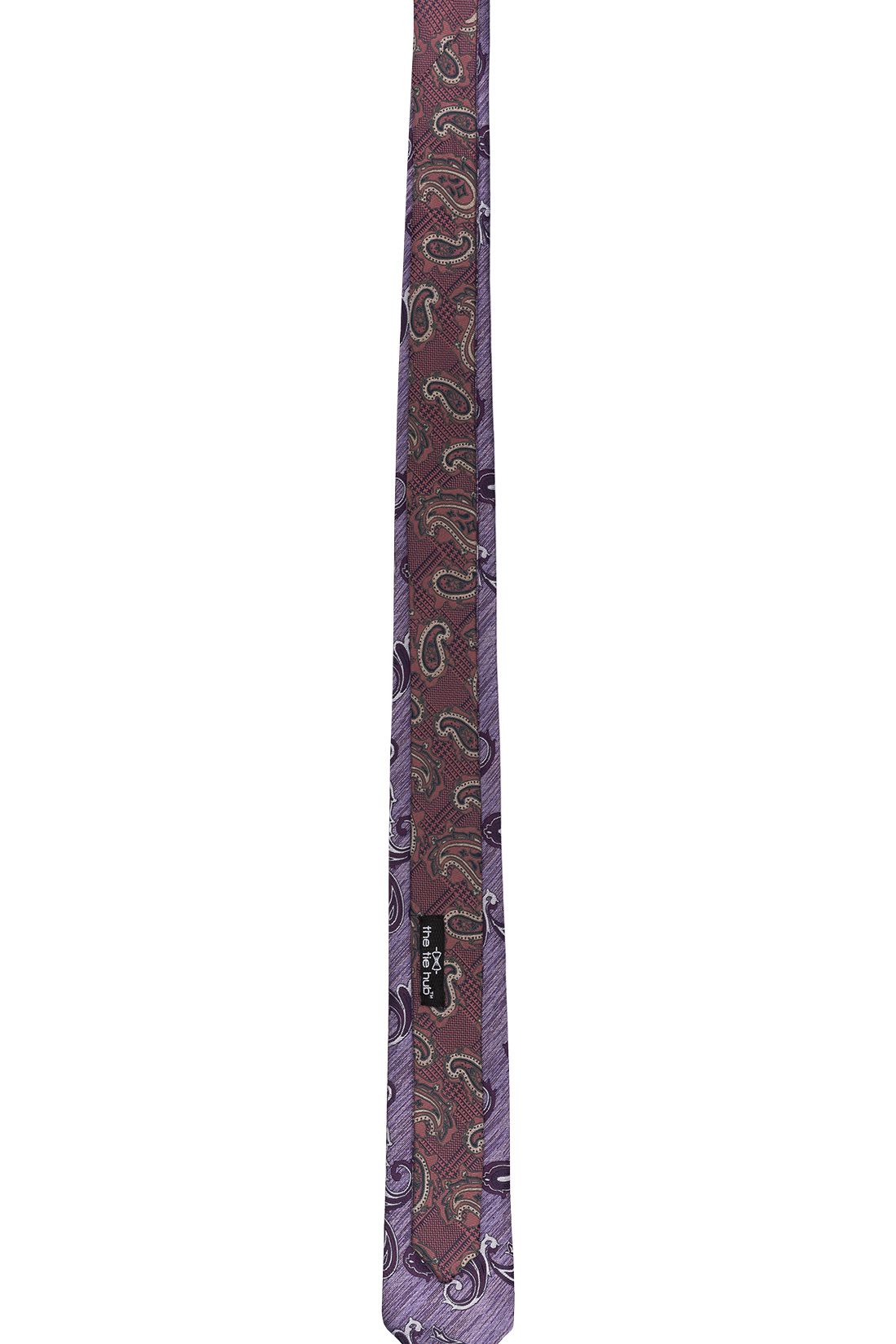 Purple Paisley Reversible Silk Necktie for Men