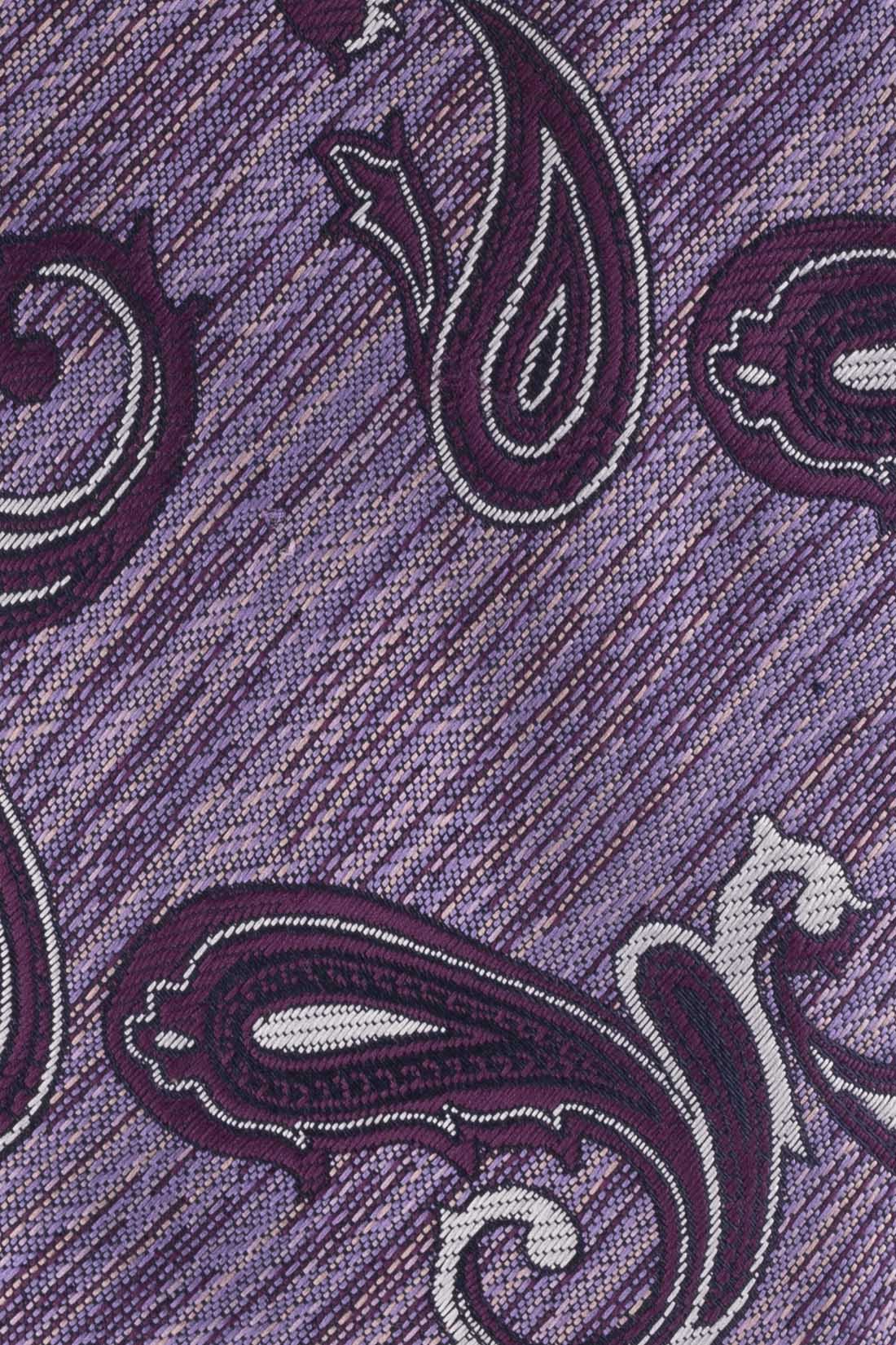 Purple Paisley Reversible Silk Necktie for Men