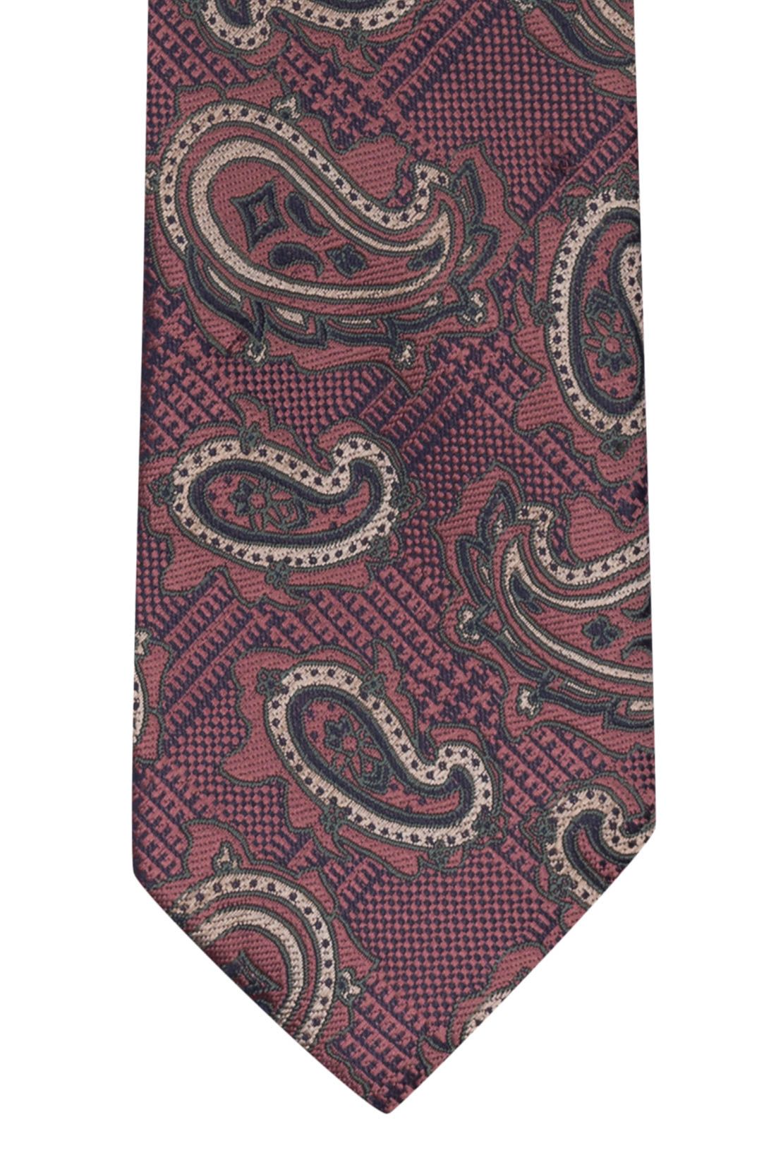 Purple Paisley Reversible Silk Necktie for Men