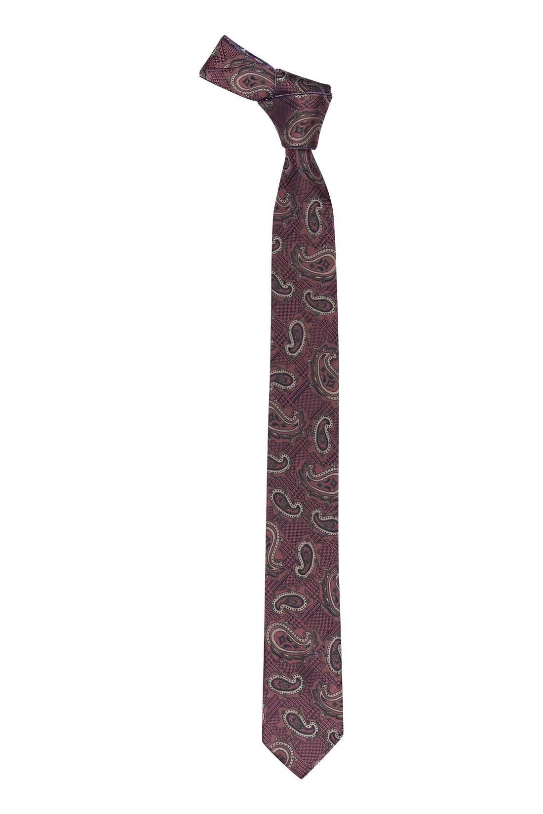 Purple Paisley Reversible Silk Necktie for Men