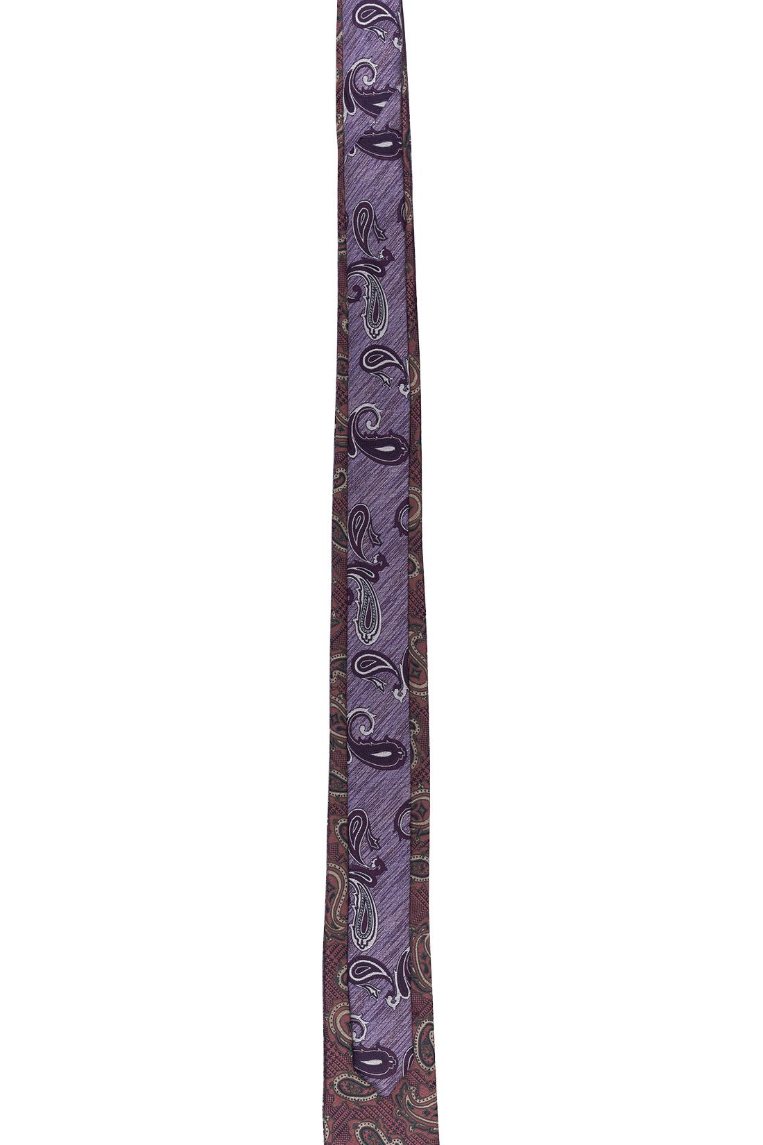 Purple Paisley Reversible Silk Necktie for Men