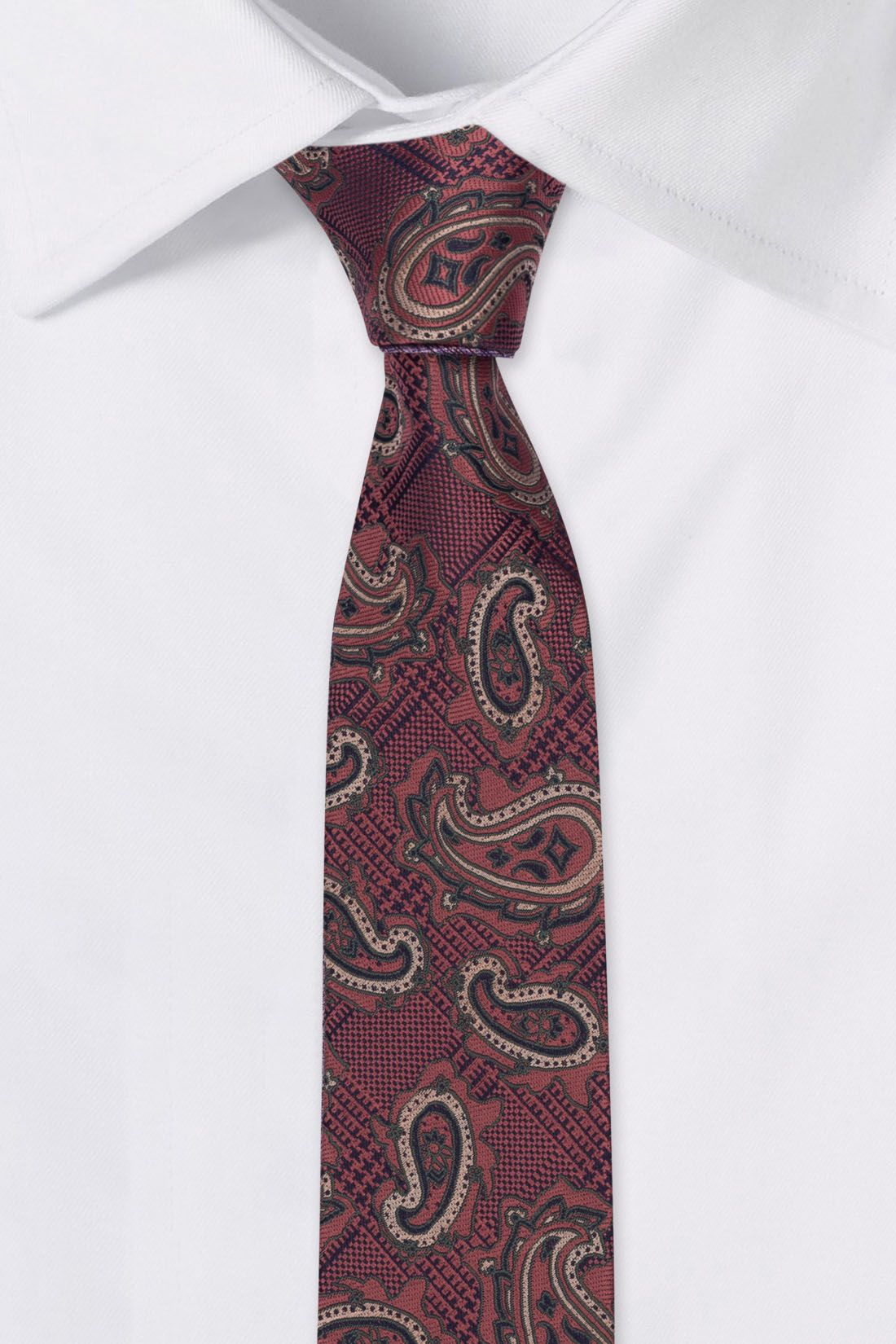 Purple Paisley Reversible Silk Necktie for Men