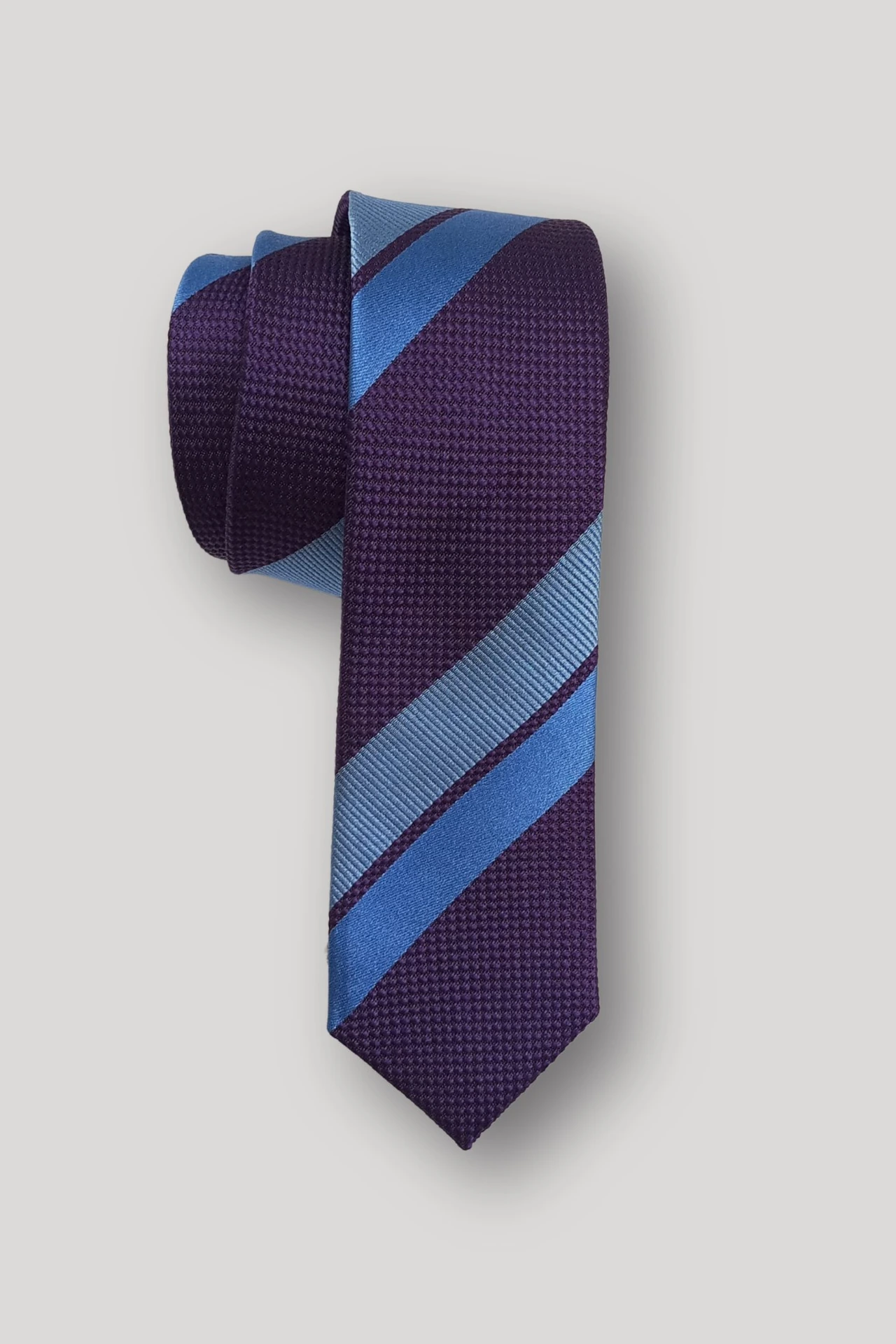 Classic Purple Stripe Silk Necktie