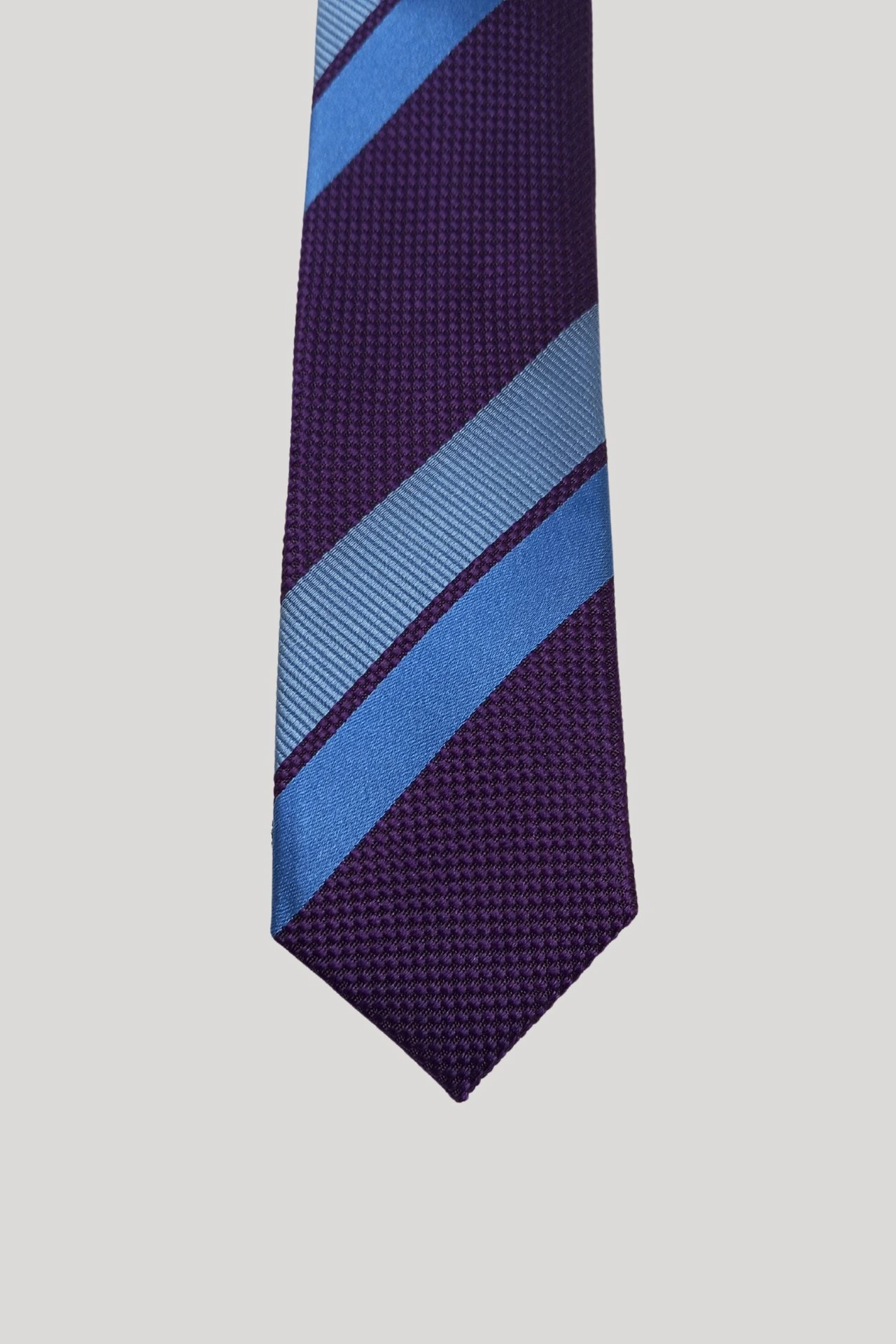 Classic Purple Stripe Silk Necktie