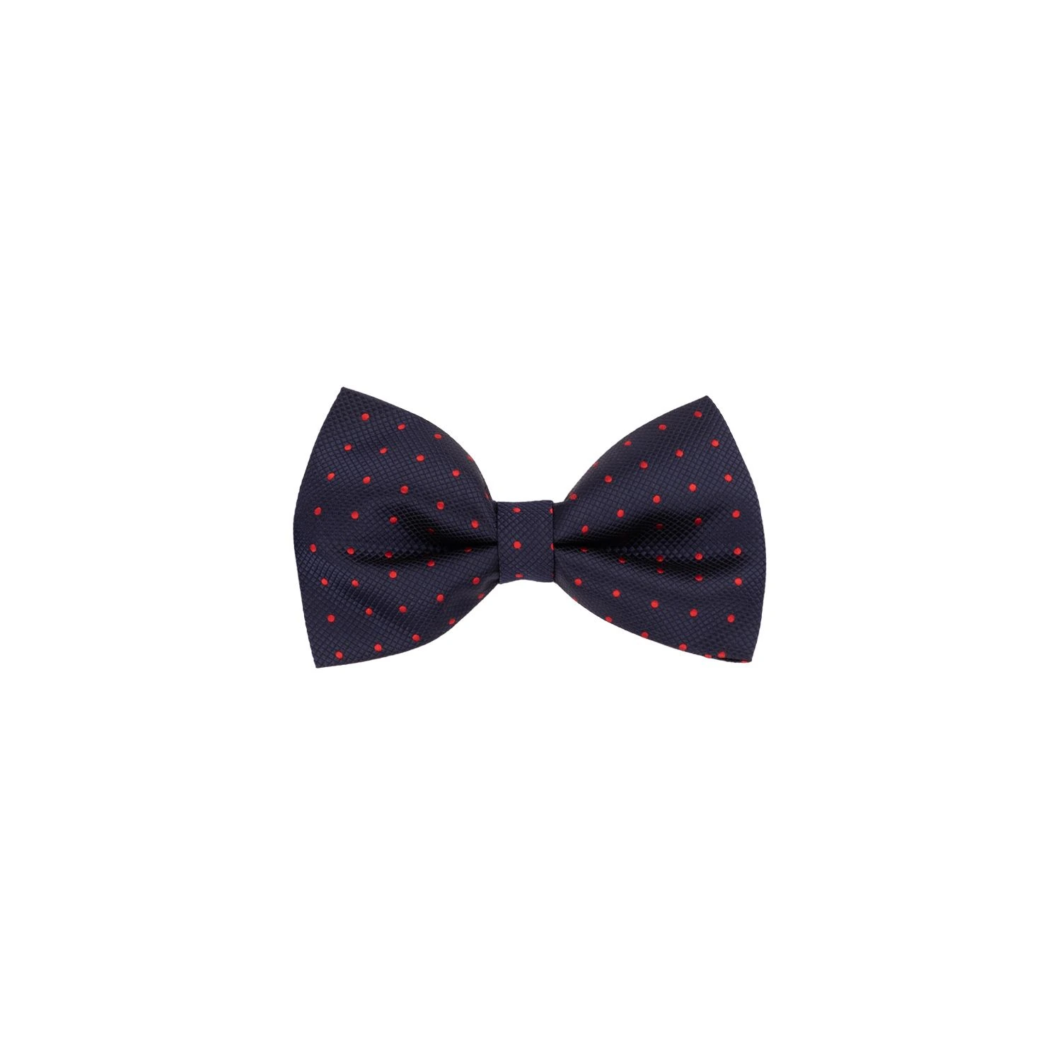 Polka Navy Blue Microfiber Bow Tie and Pocket Square Gift Set for Men