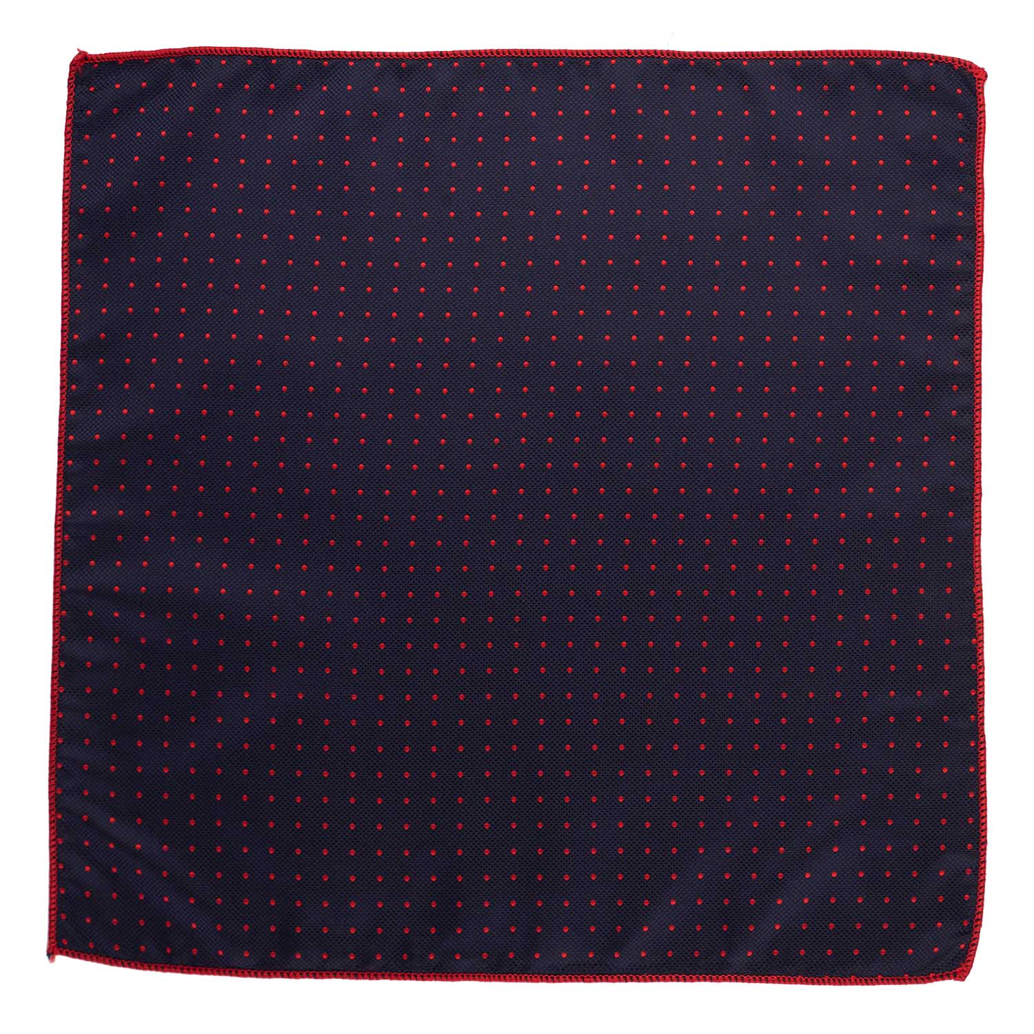 Polka Navy Blue Microfiber Bow Tie and Pocket Square Gift Set for Men