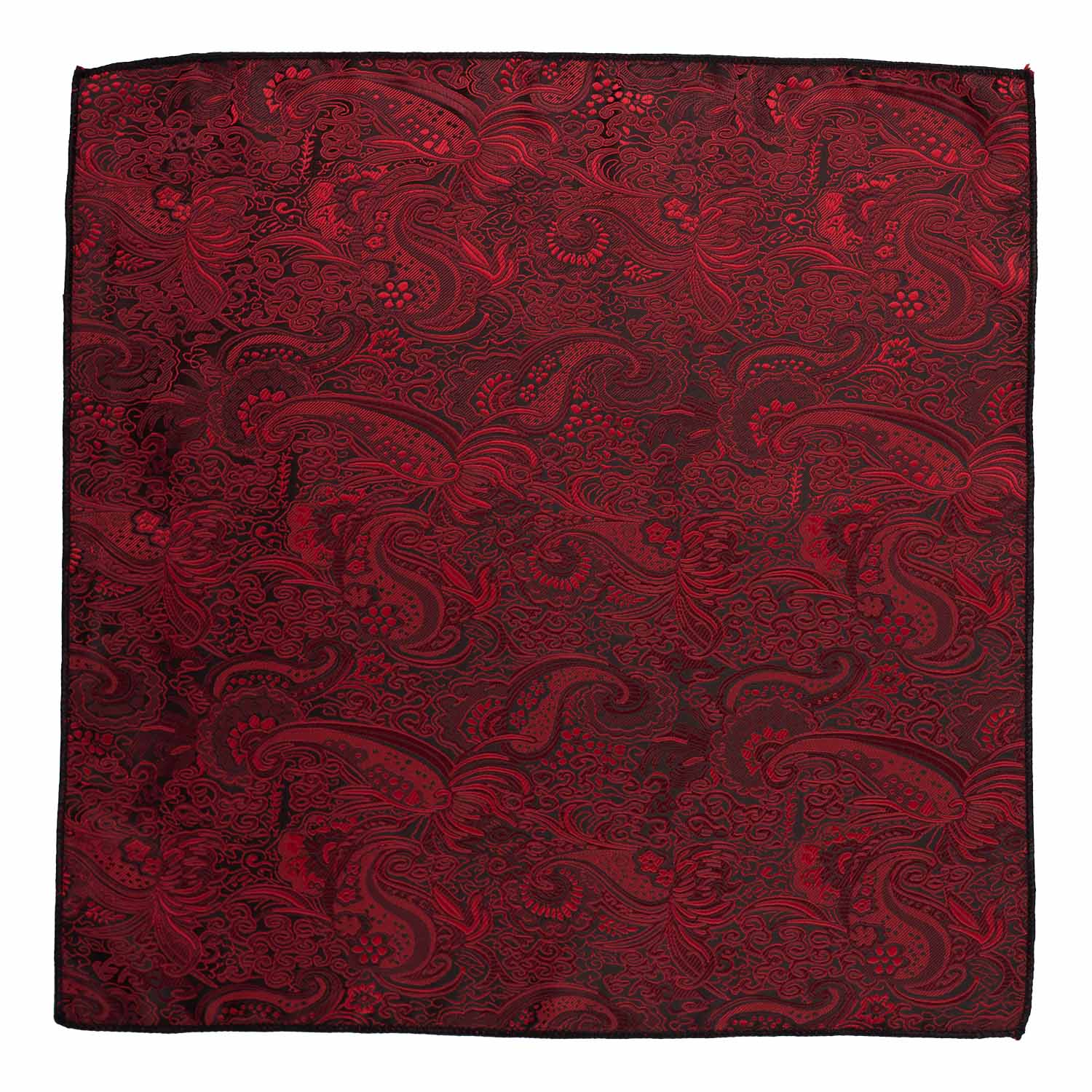 Paisley Maroon Microfiber Bow Tie and Pocket Square Gift Set for Men