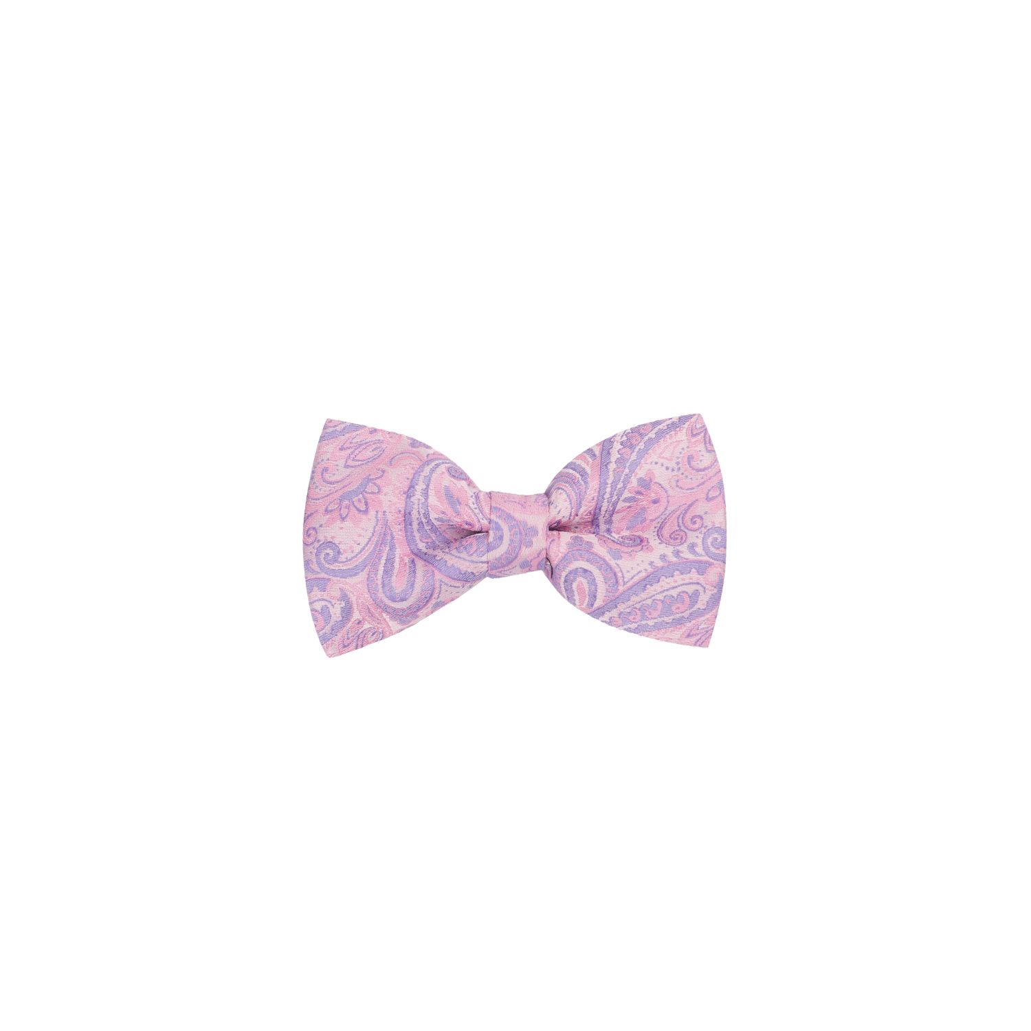 Paisley Pink Microfiber Bow Tie and Pocket Square Gift Set for Men