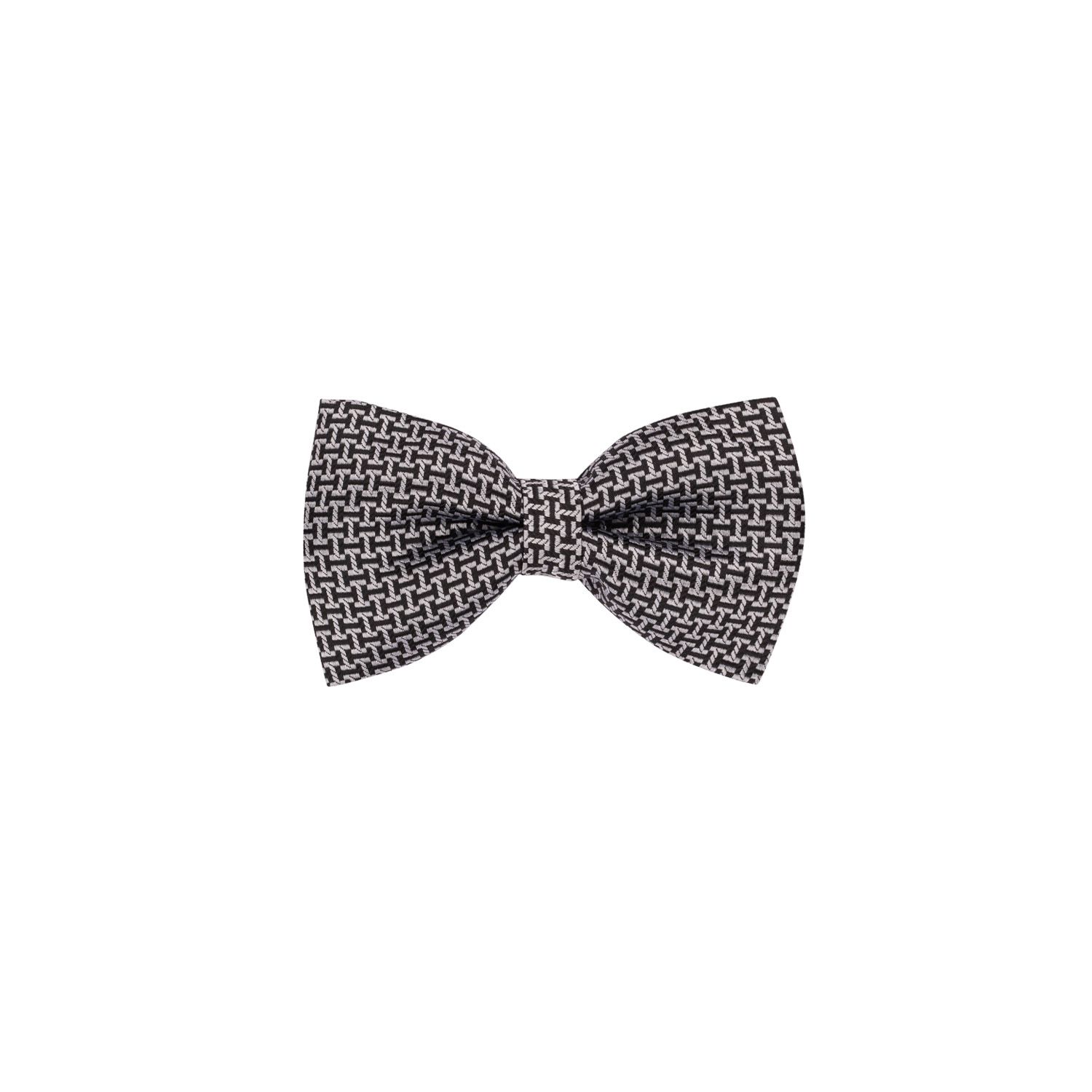 Endless Grey Geometric Bow Tie and Pocket Square Gift Set for Men