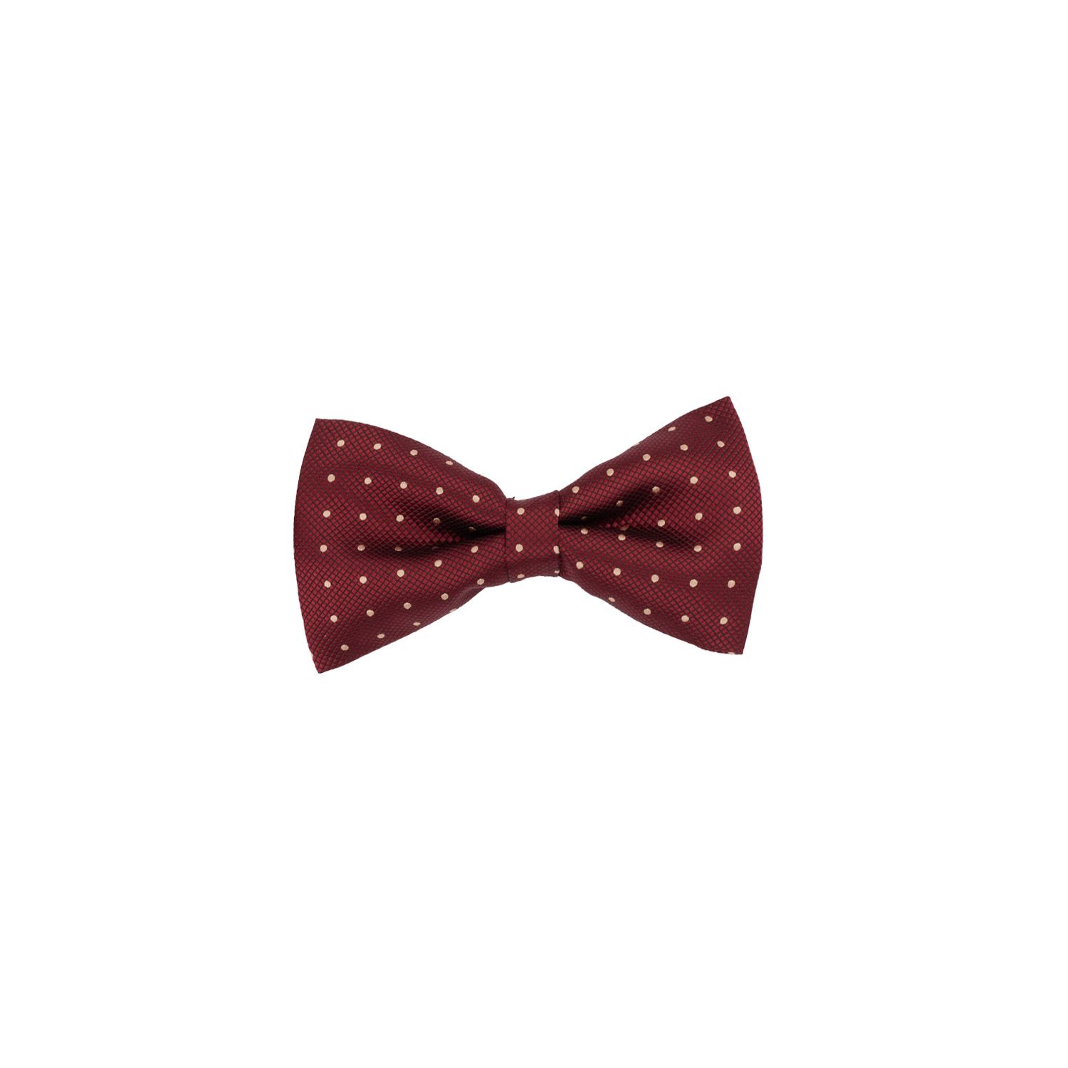 Revolve Maroon and Yellow Mini Polka Bow Tie and Pocket Square Gift Set for Men