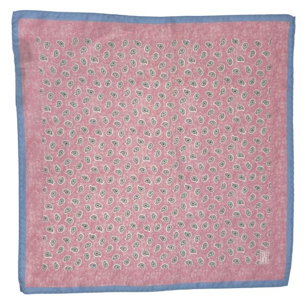 Pink Paisley Italian Silk Necktie and Pocket Square Set Gift Set for Men