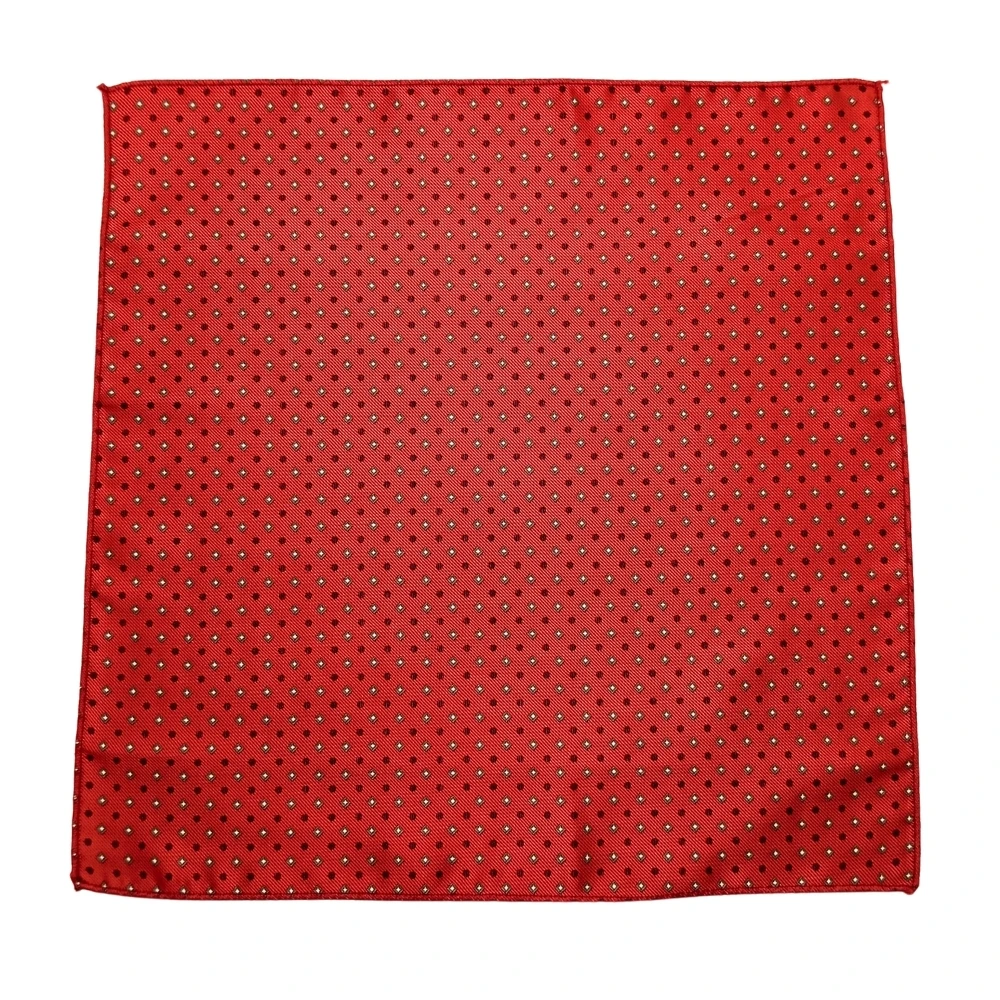 Red Self Dots and Squares Microfiber Gift Set with Chocolate for Men