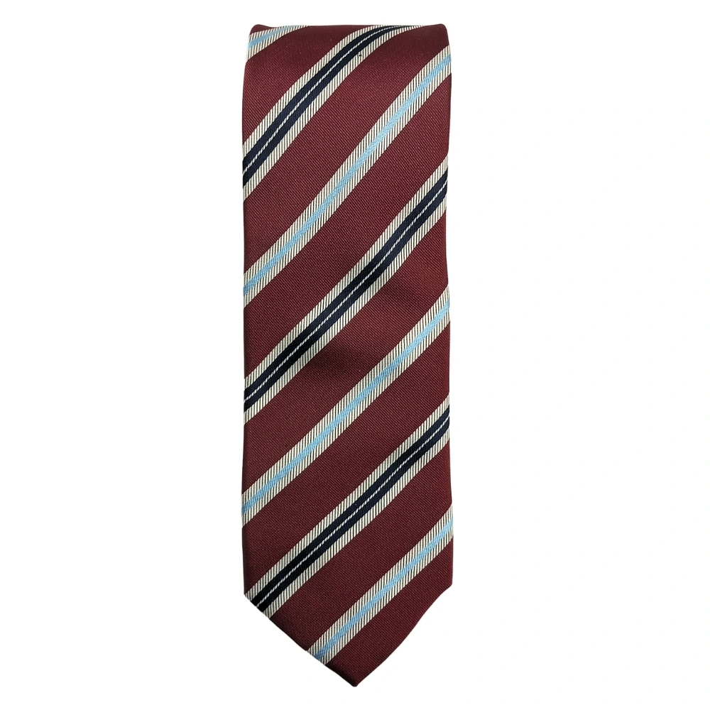 Maroon Striped Microfiber Gift Set with Chocolate for Men
