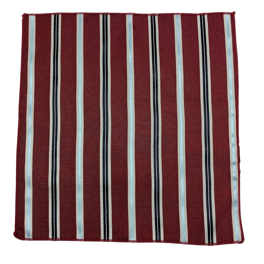 Maroon Striped Microfiber Gift Set with Chocolate for Men