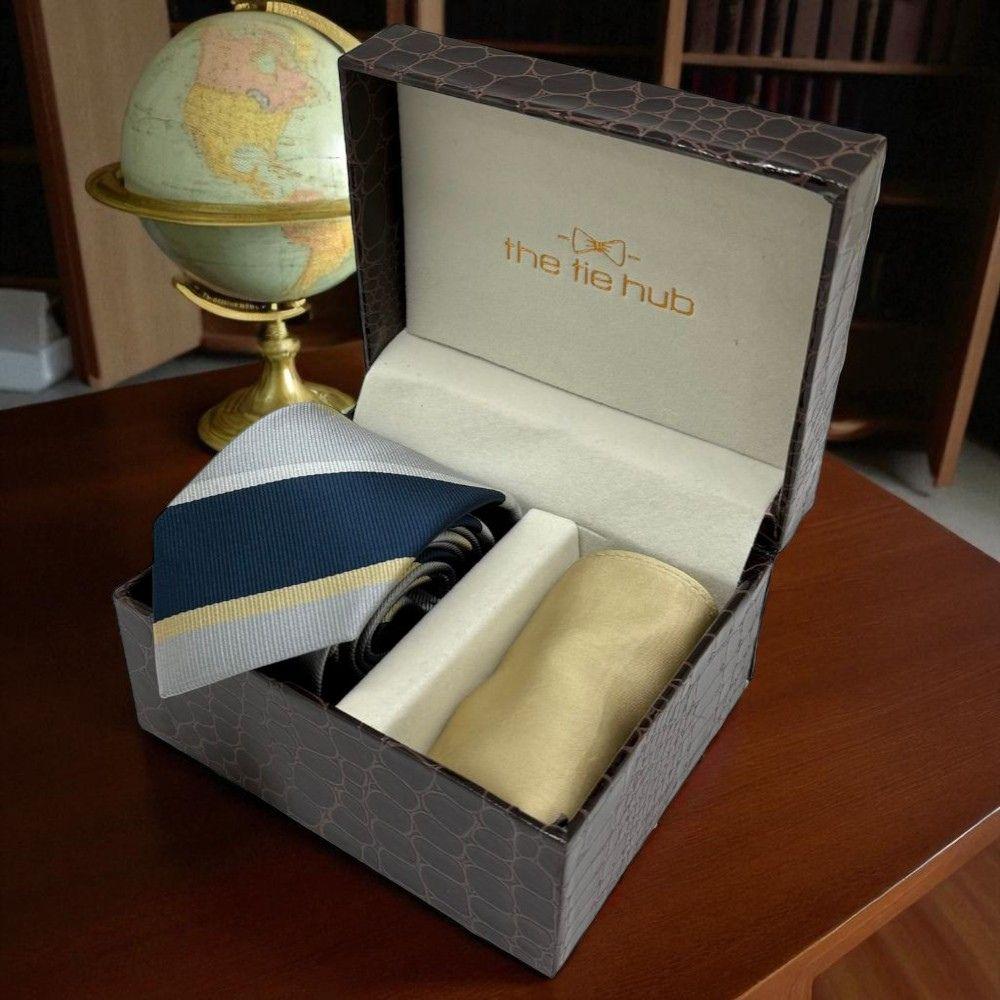 Necktie and Pocket Square Combo Set for Men