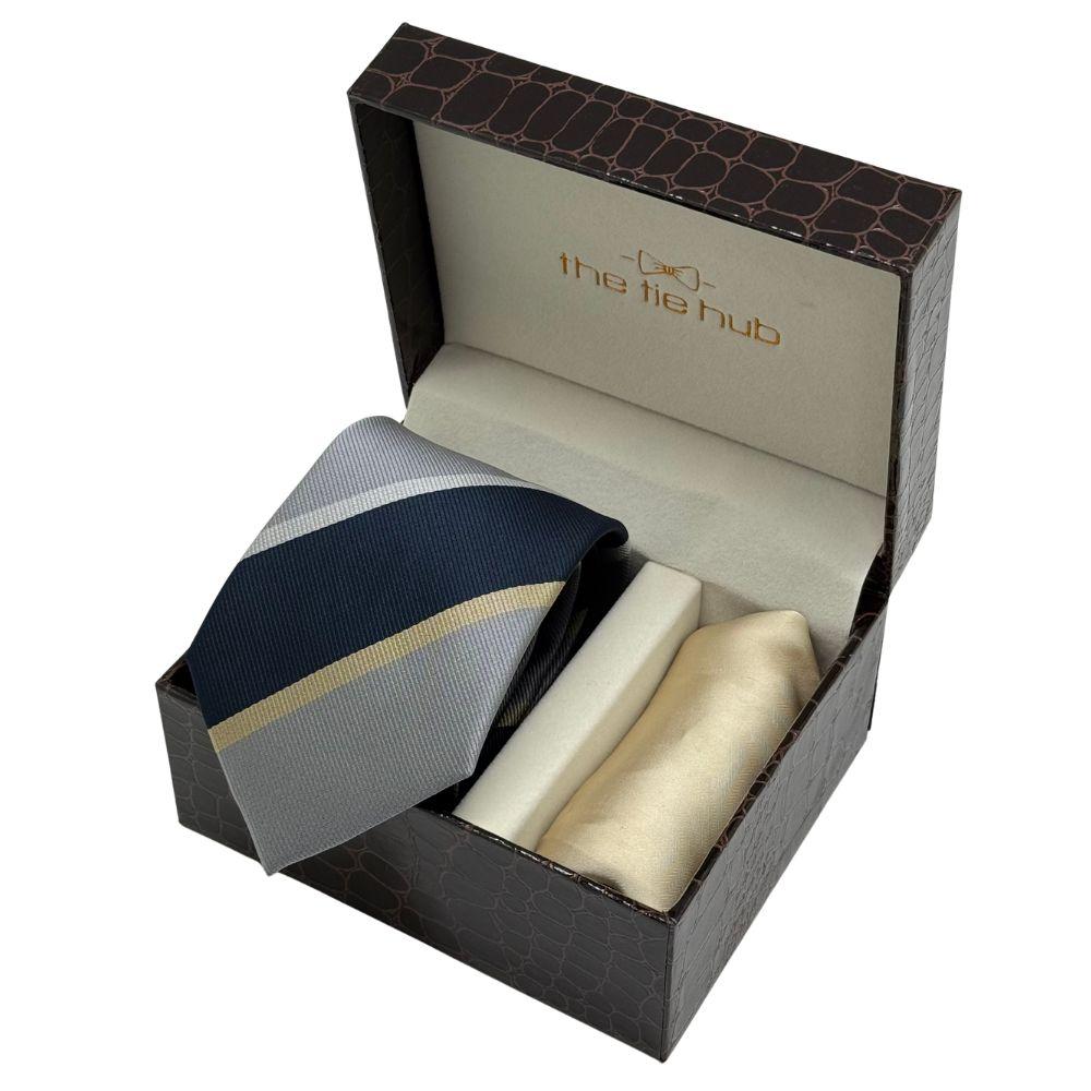 Necktie and Pocket Square Combo Set for Men
