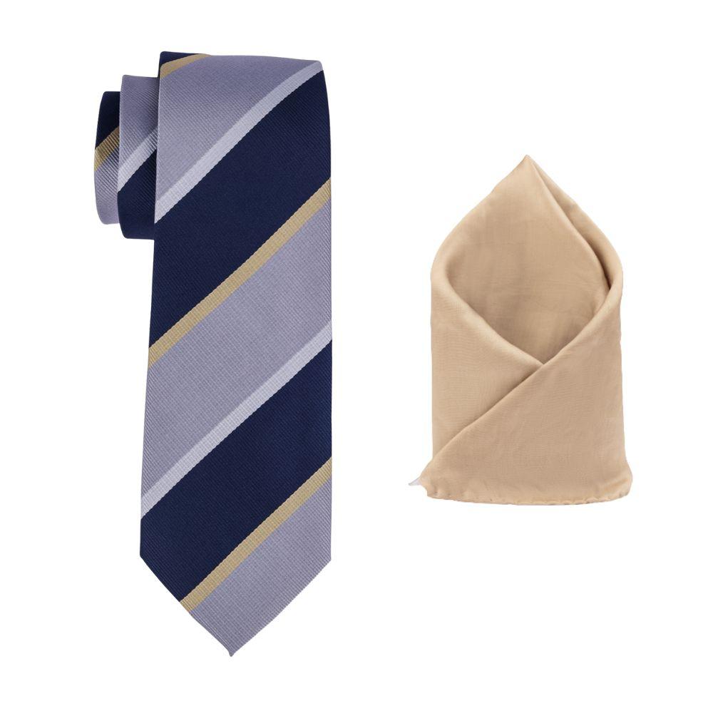 Necktie and Pocket Square Combo Set for Men