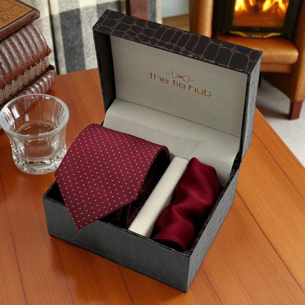 Necktie and Pocket Square Combo Set for Men