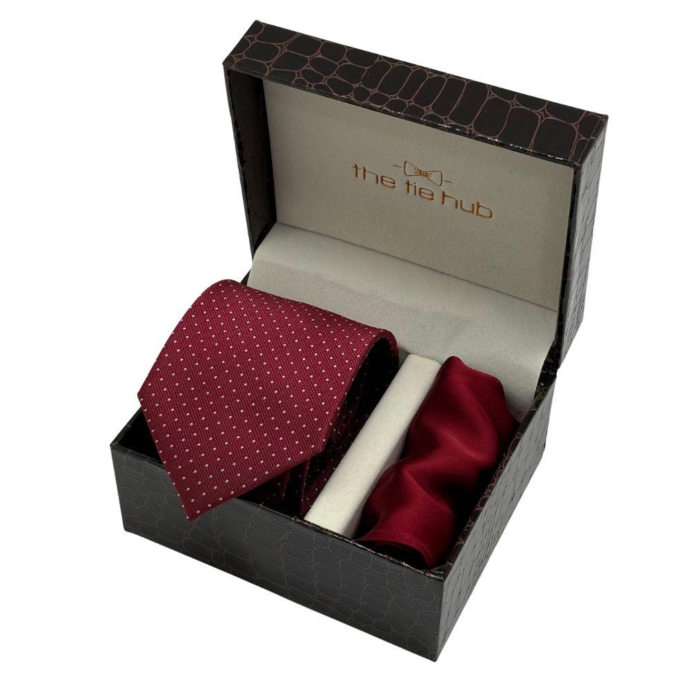 Necktie and Pocket Square Combo Set for Men