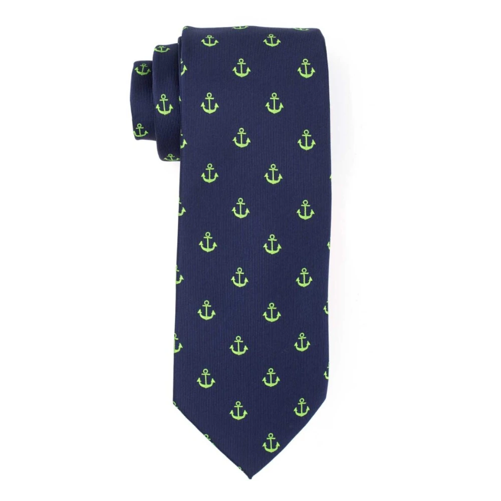 Blue Ancho Necktie with Flower Lapel Pin Combo Set for Men