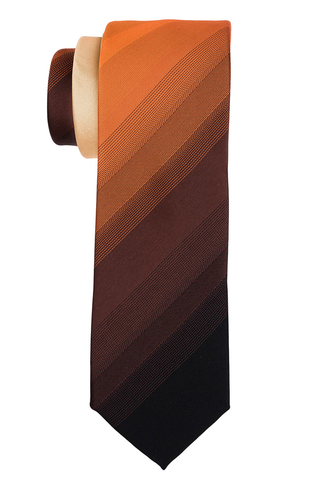 Gradient Orange Necktie with Pocket Square Combo Set for Men
