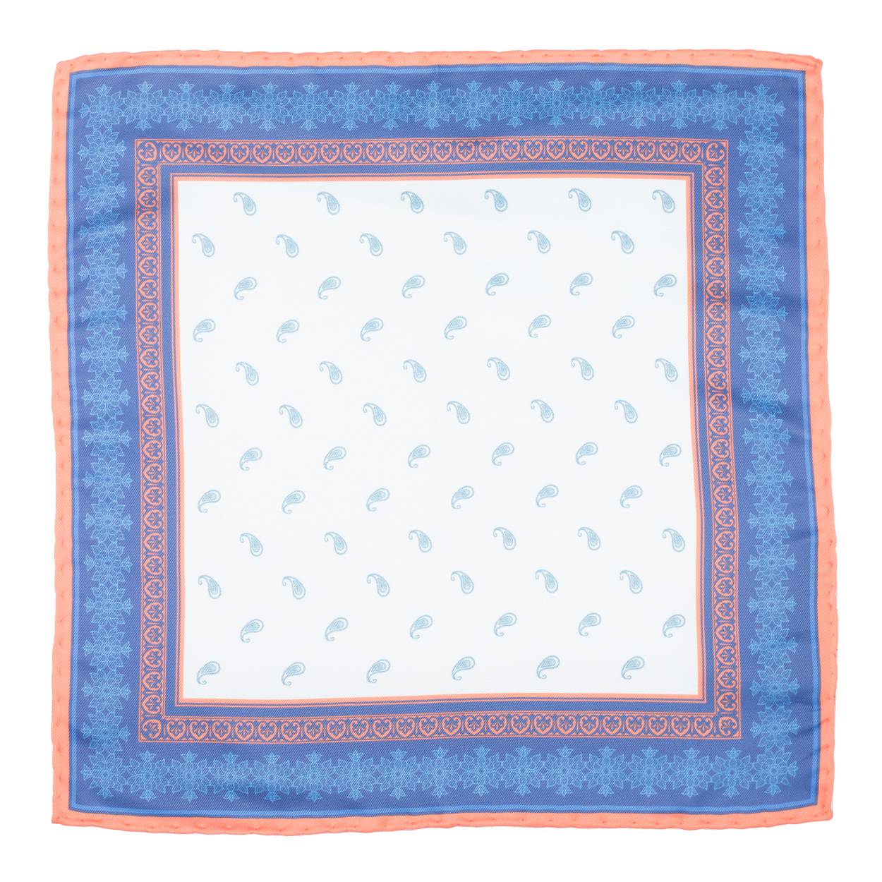 Perseus Blue Silk Necktie with Pocket Square Combo Set for Men